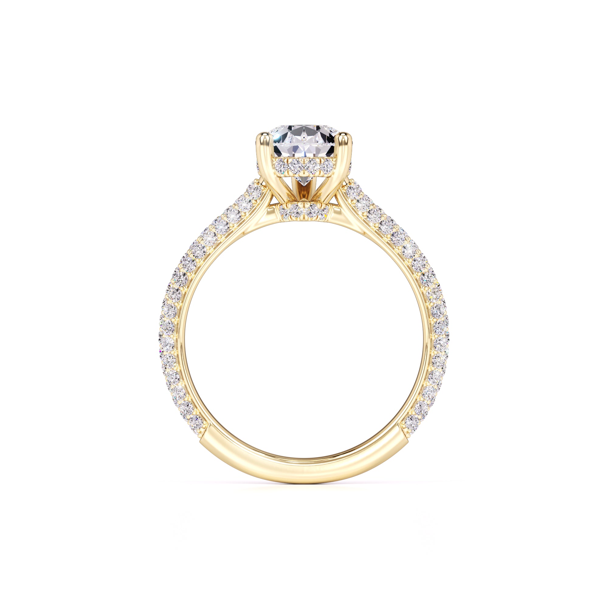 Lilyana Moissanite & Lab Grown Diamond Ring | Yellow Gold | 4