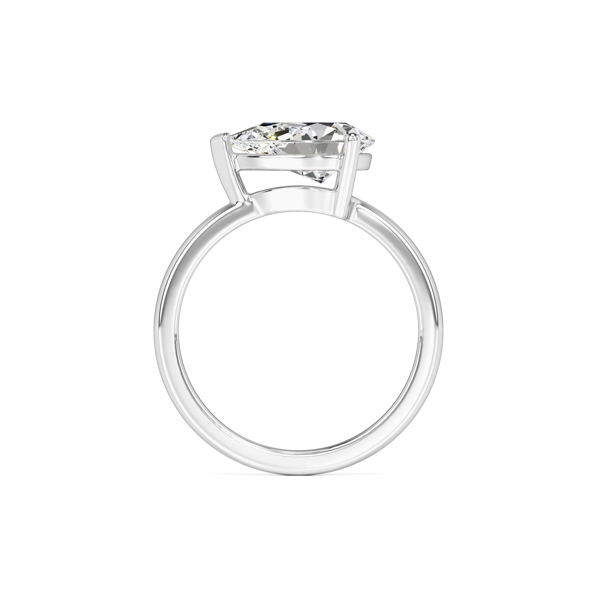 London Moissanite Ring | White Gold | 4