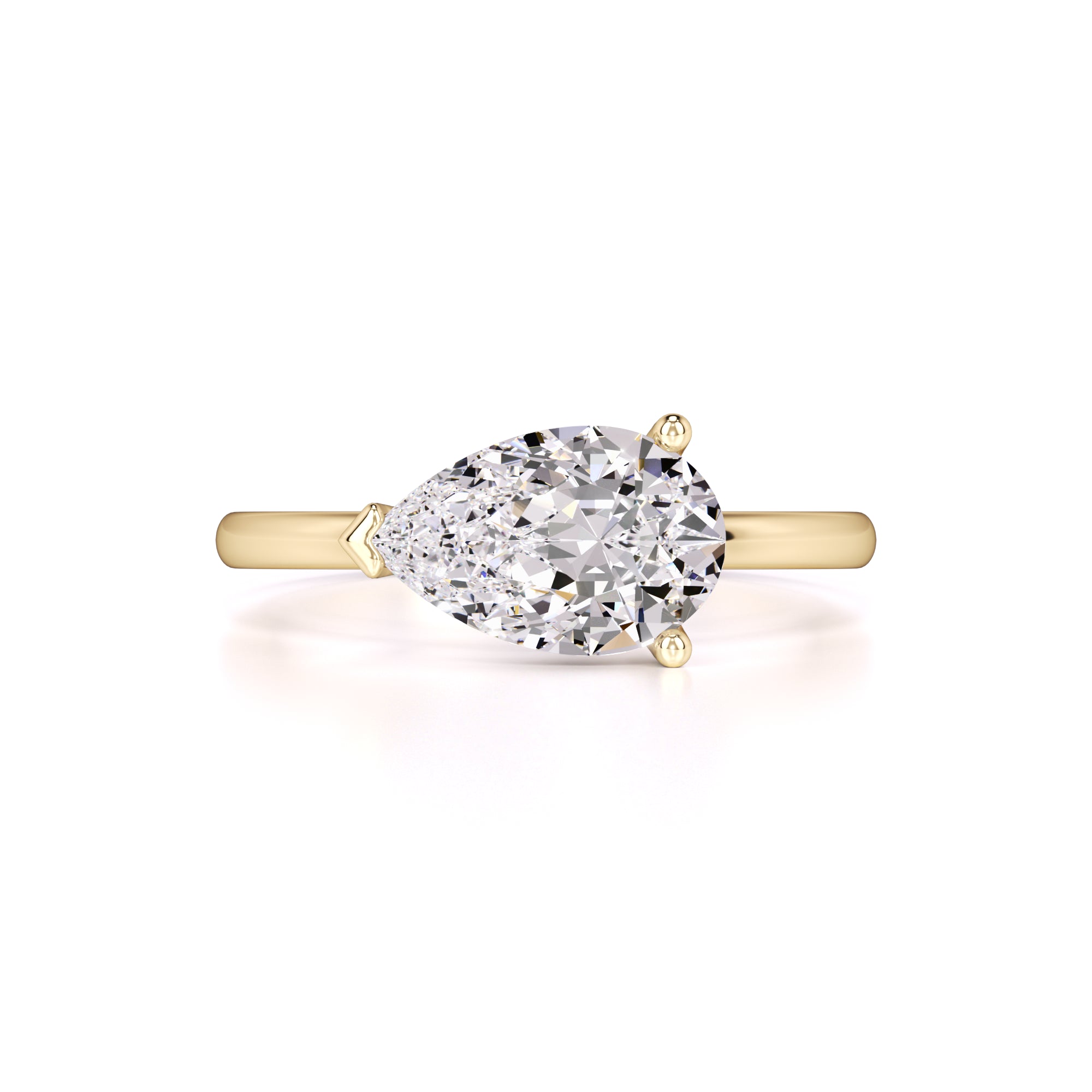 London Moissanite Ring | Yellow Gold | 1