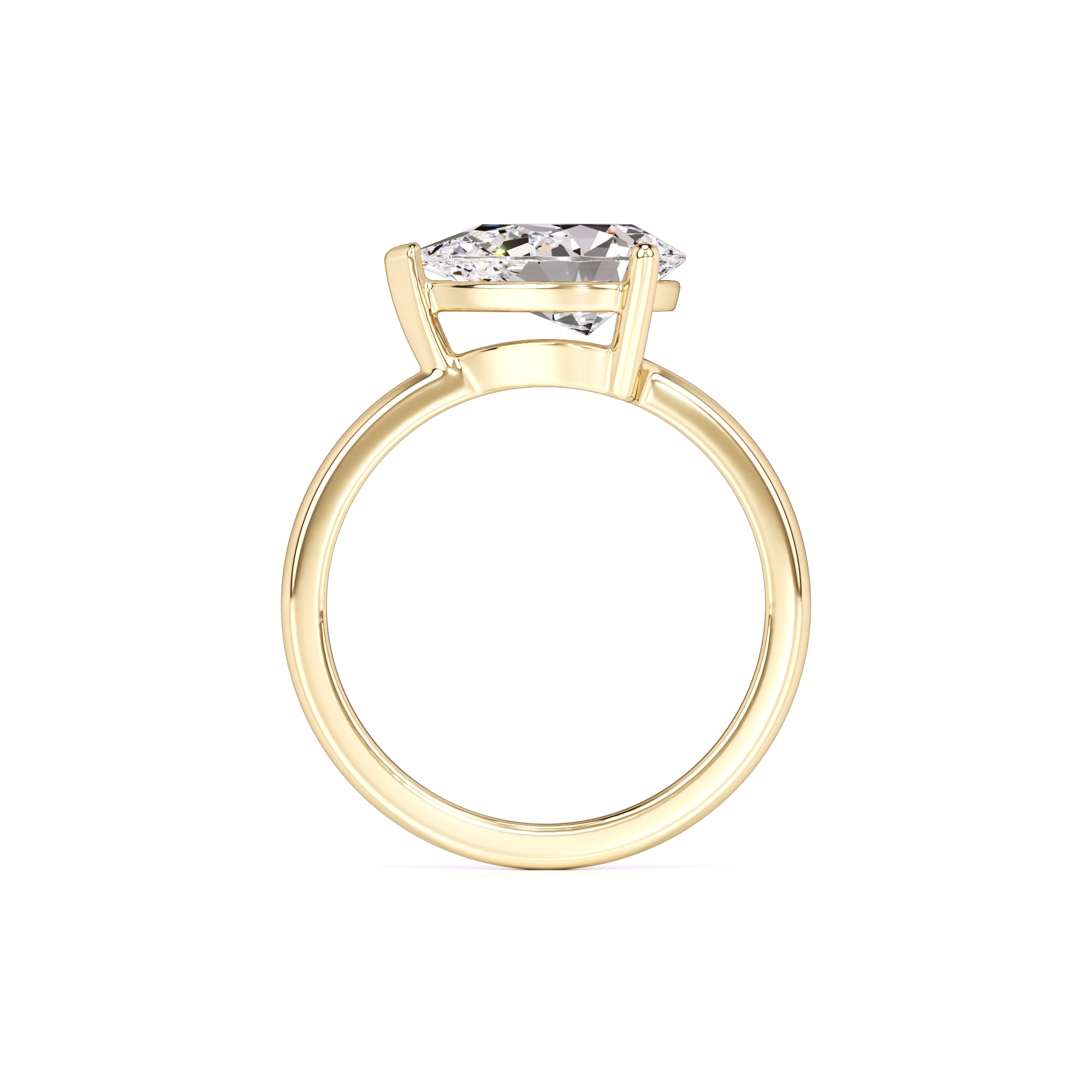 London Moissanite Ring | Yellow Gold | 4