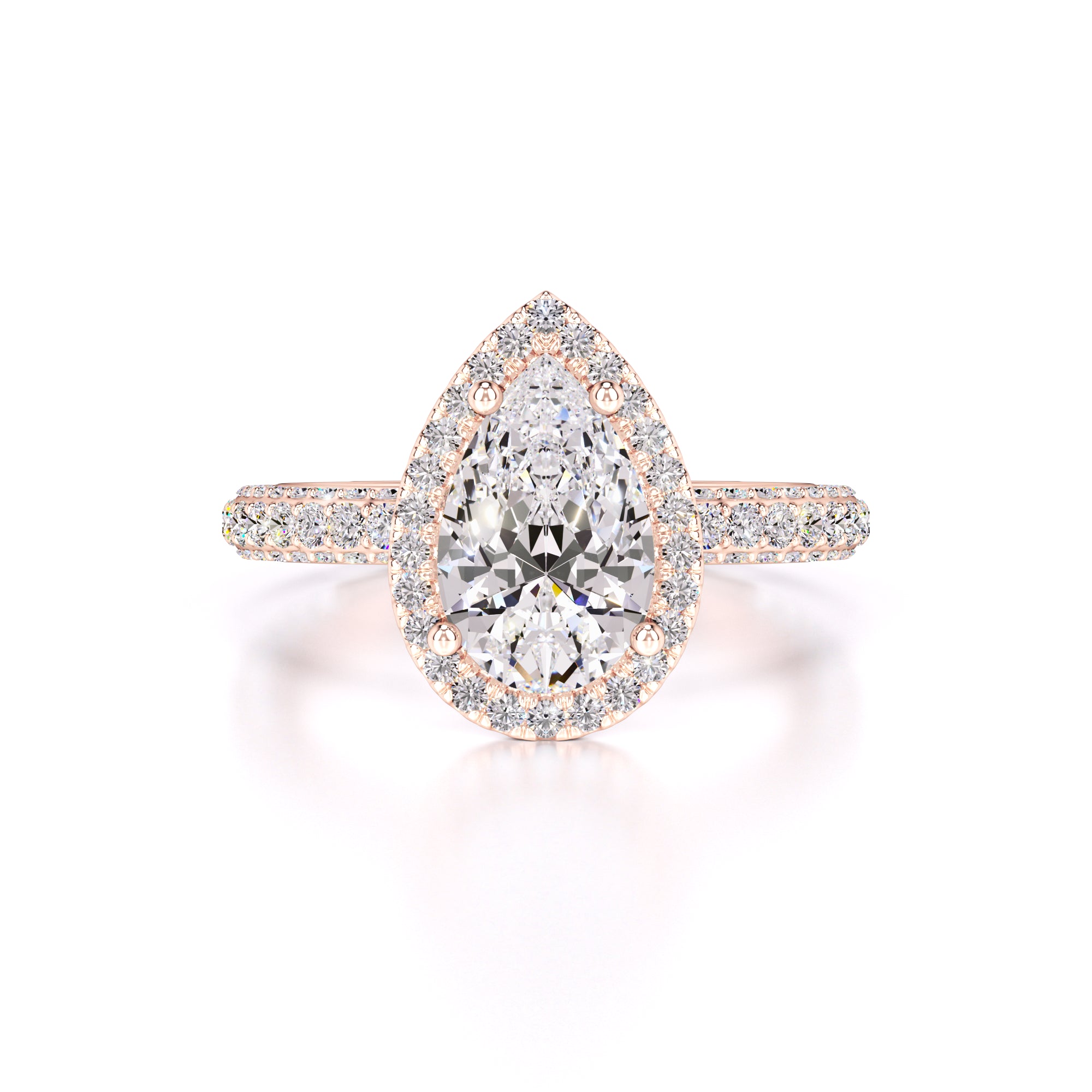 Mackenzie Moissanite & Lab Grown Diamond Ring | Rose Gold | 1