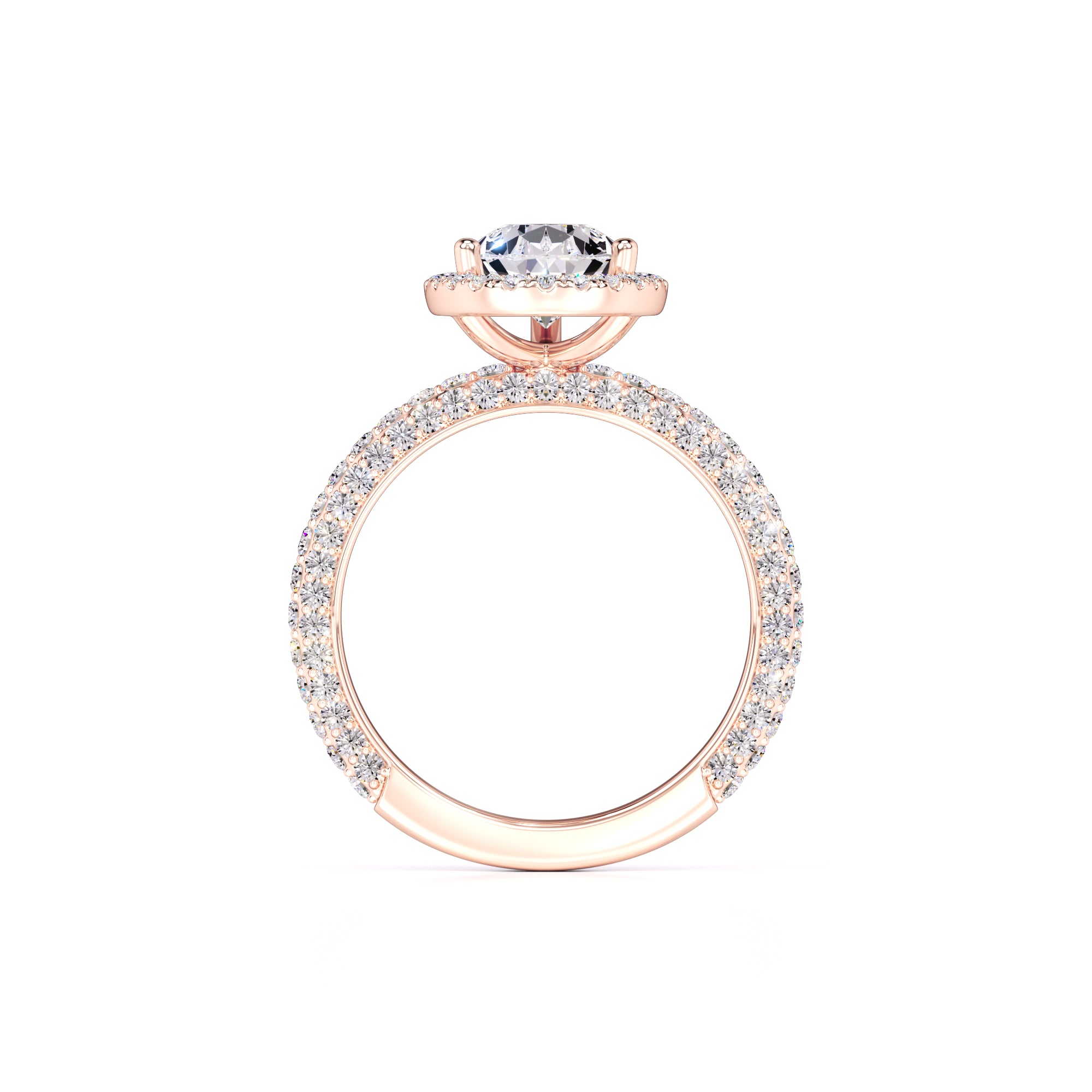 Mackenzie Moissanite & Lab Grown Diamond Ring | Rose Gold | 4