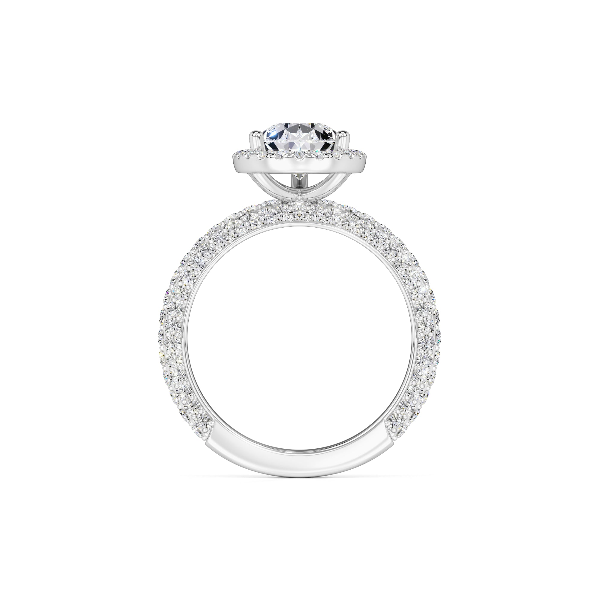 Mackenzie Moissanite & Lab Grown Diamond Ring | White Gold | 4