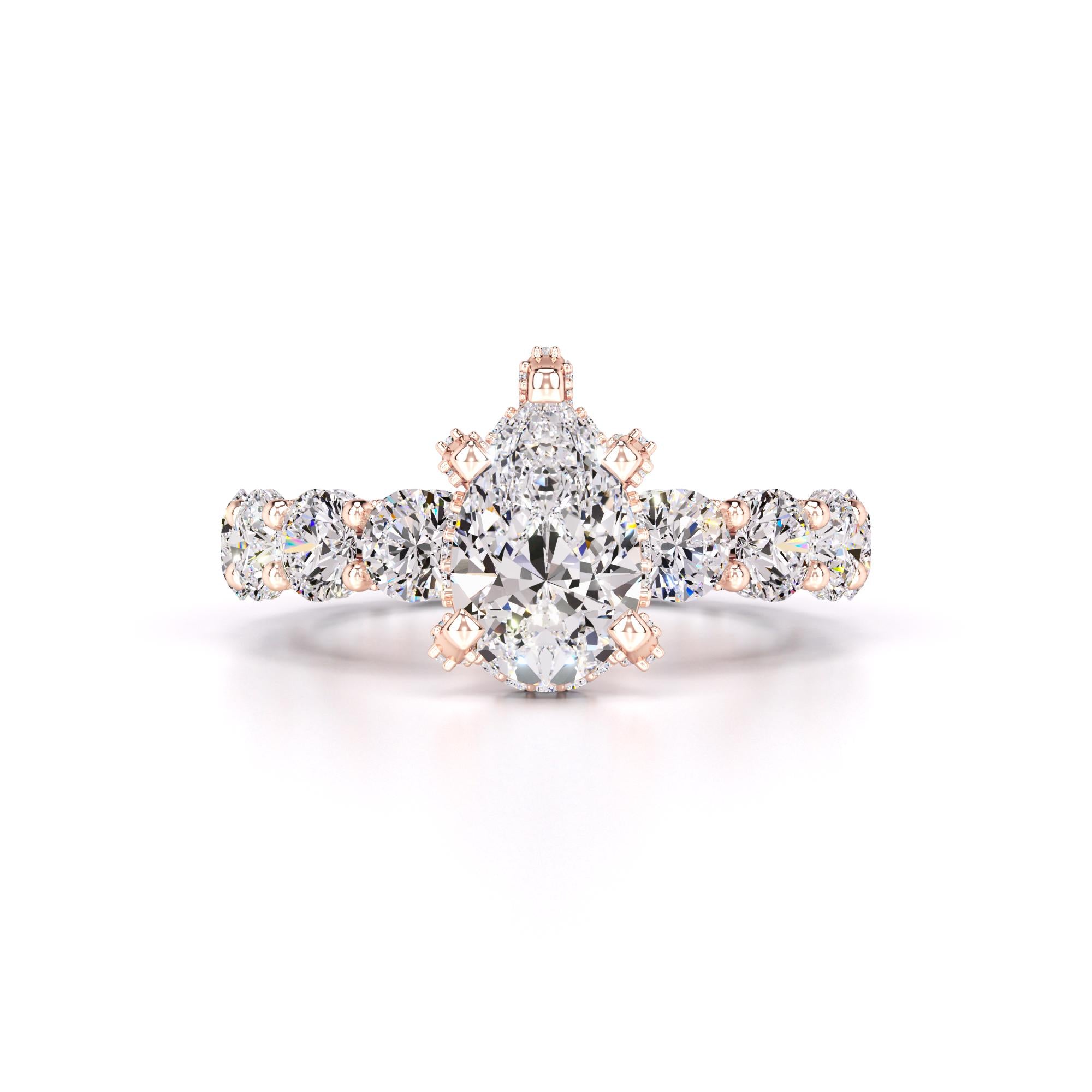 Scarlett Moissanite & Lab Grown Diamond Ring | Rose Gold | 1