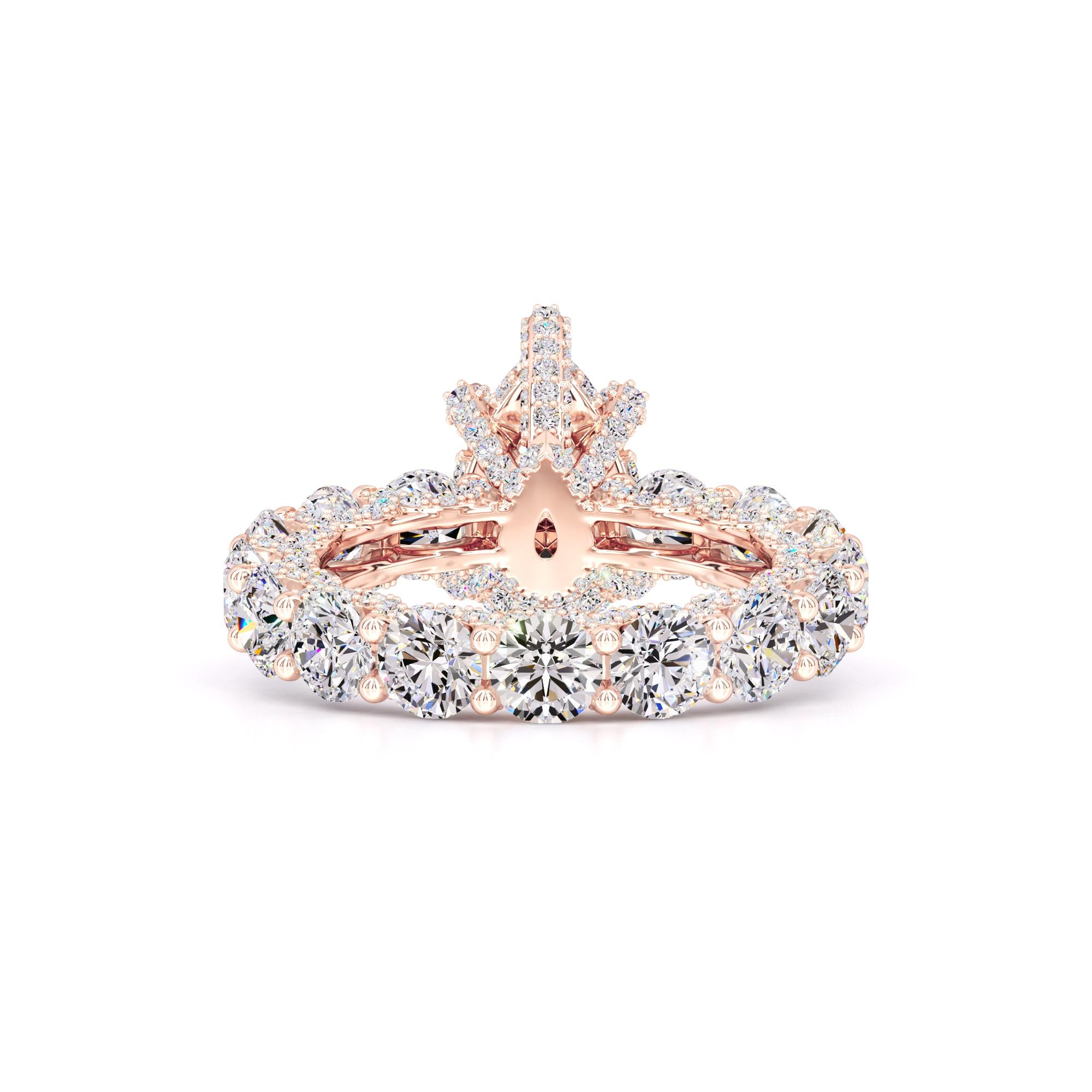 Scarlett Moissanite & Lab Grown Diamond Ring | Rose Gold | 3