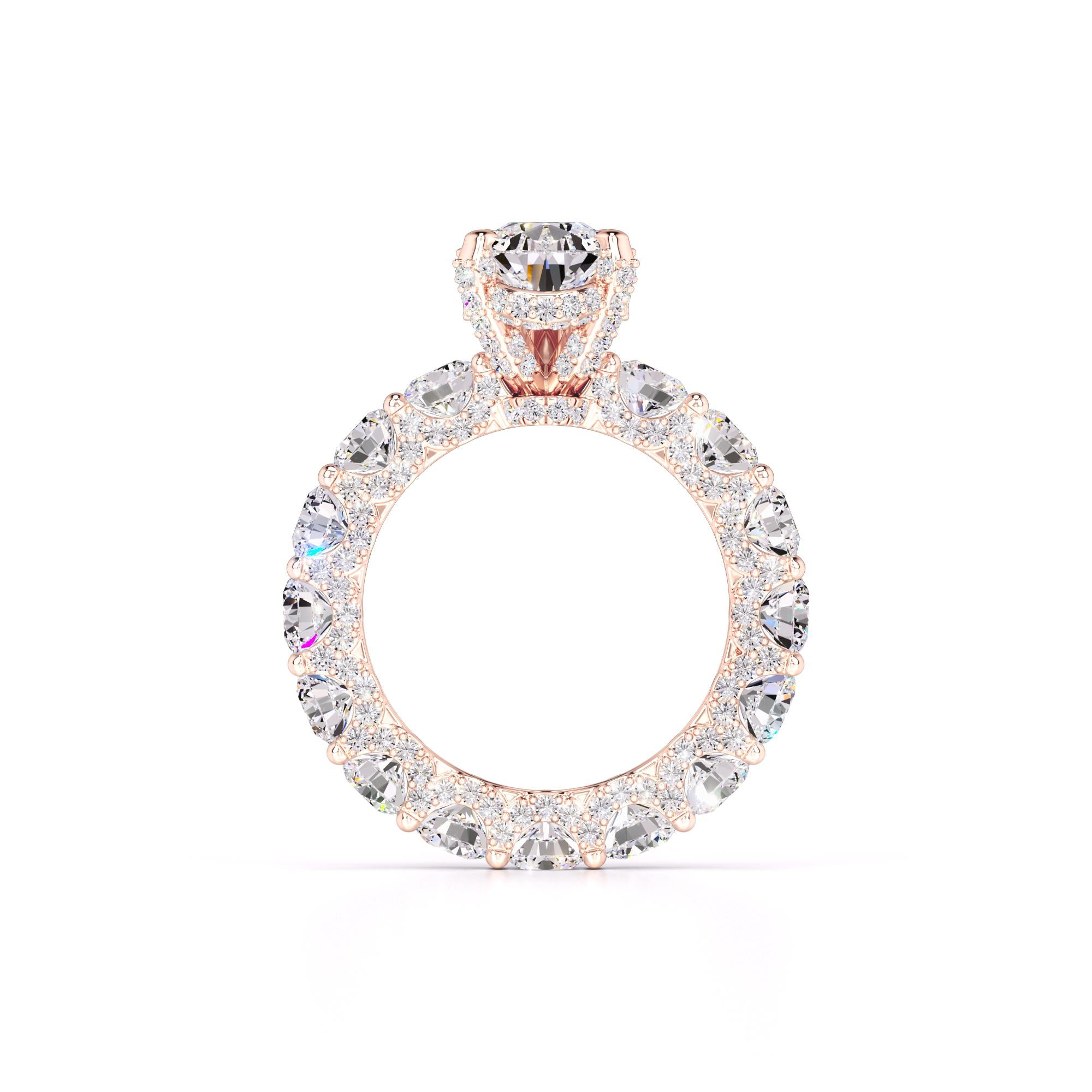 Scarlett Moissanite & Lab Grown Diamond Ring | Rose Gold | 4