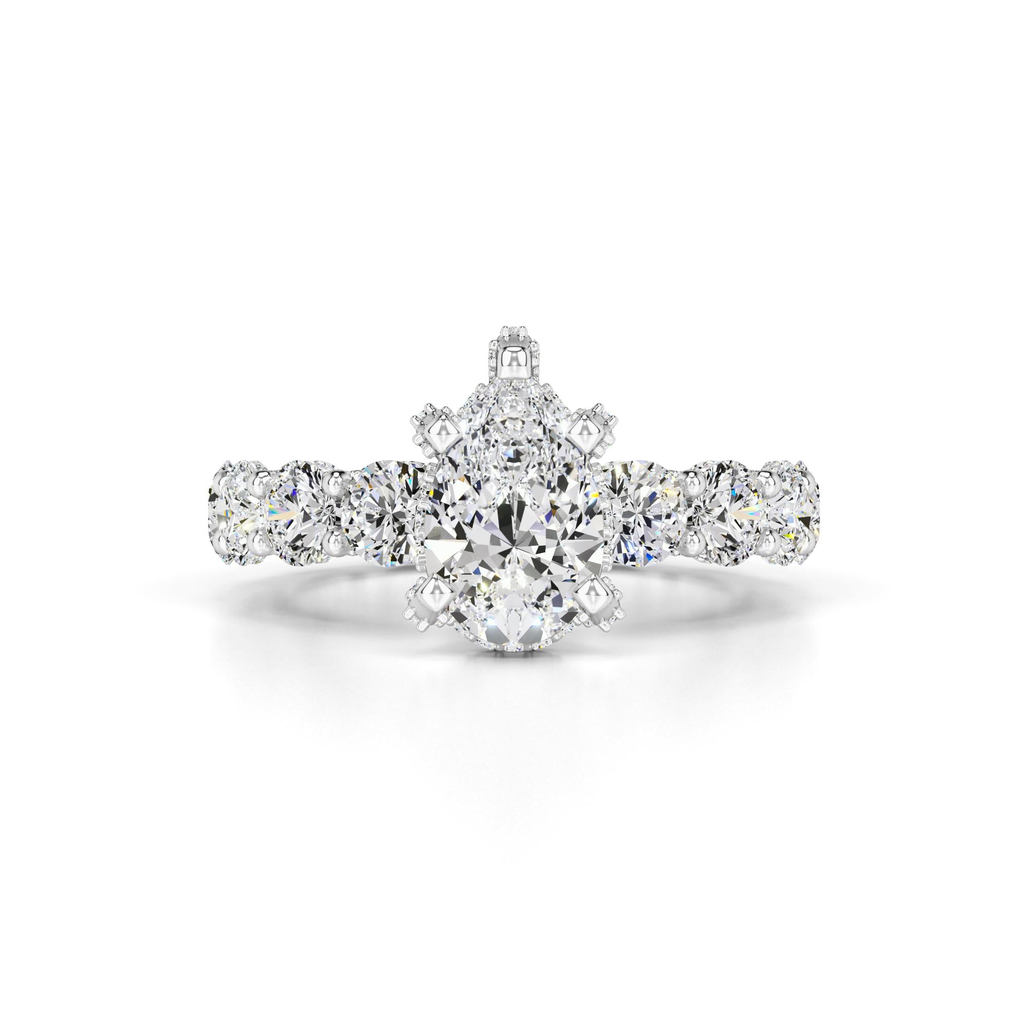 Scarlett Moissanite & Lab Grown Diamond Ring | White Gold | 1