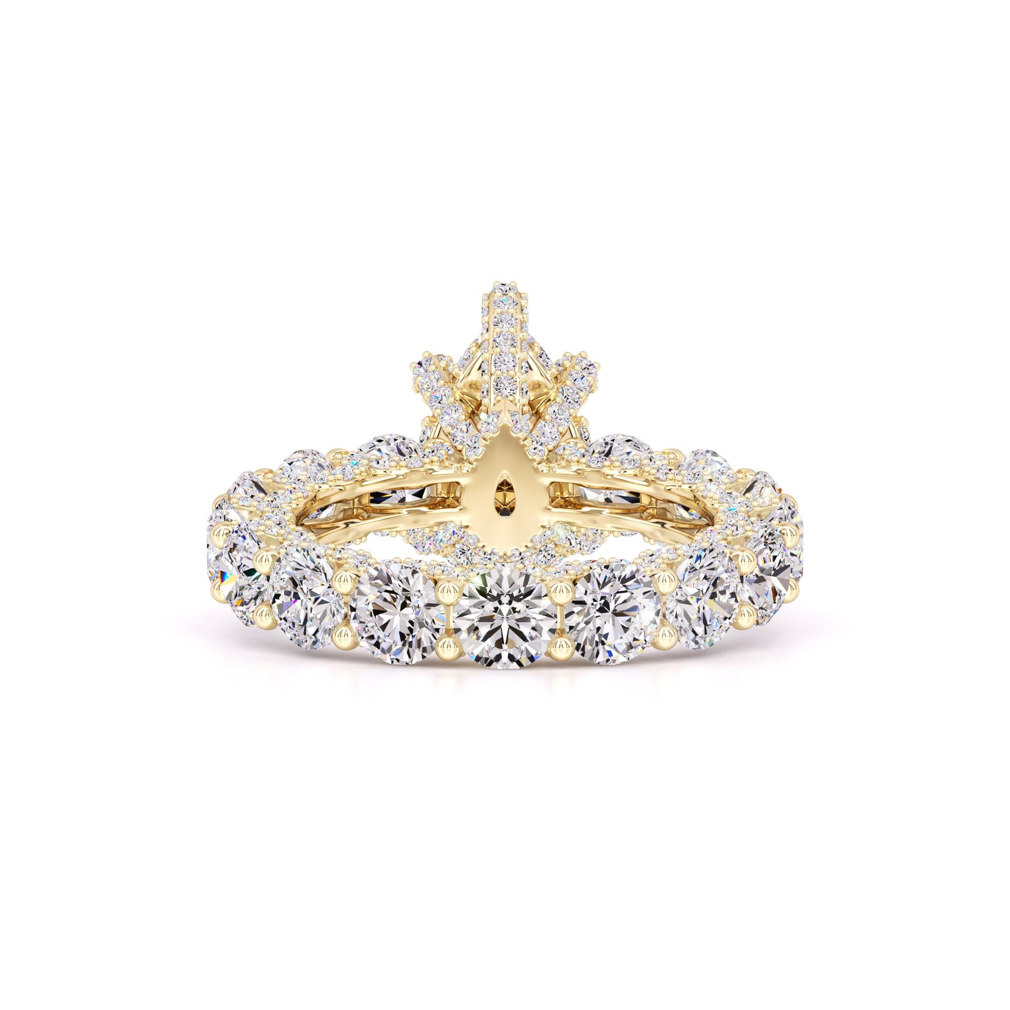 Scarlett Moissanite & Lab Grown Diamond Ring | Yellow Gold | 3