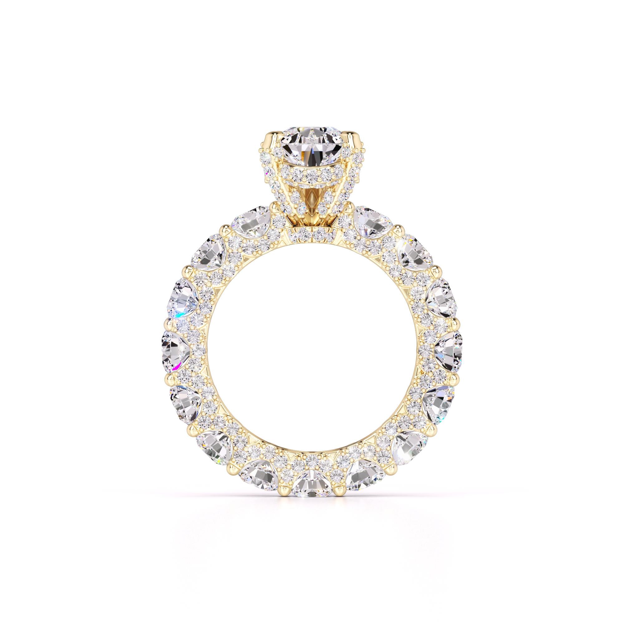 Scarlett Moissanite & Lab Grown Diamond Ring | Yellow Gold | 4
