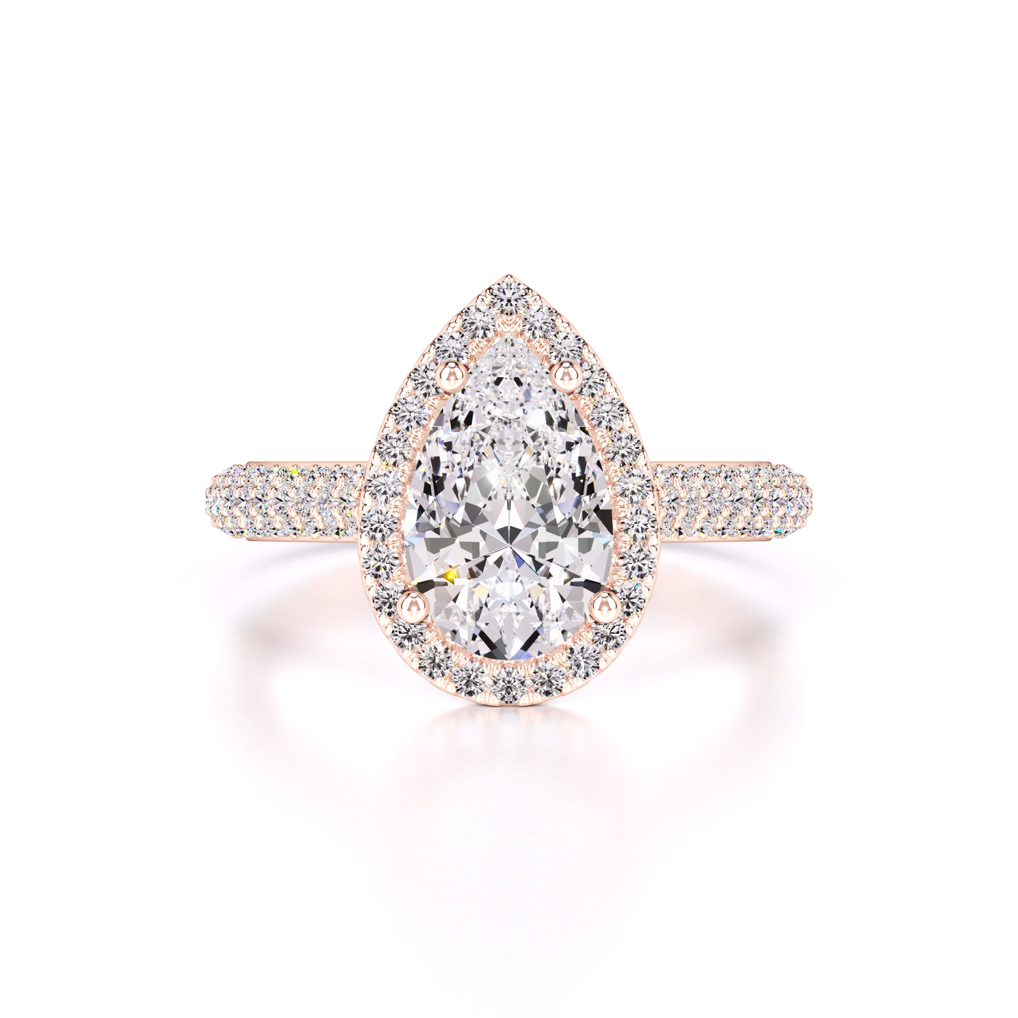 Megan Moissanite & Lab Grown Diamond Ring | Rose Gold | 1