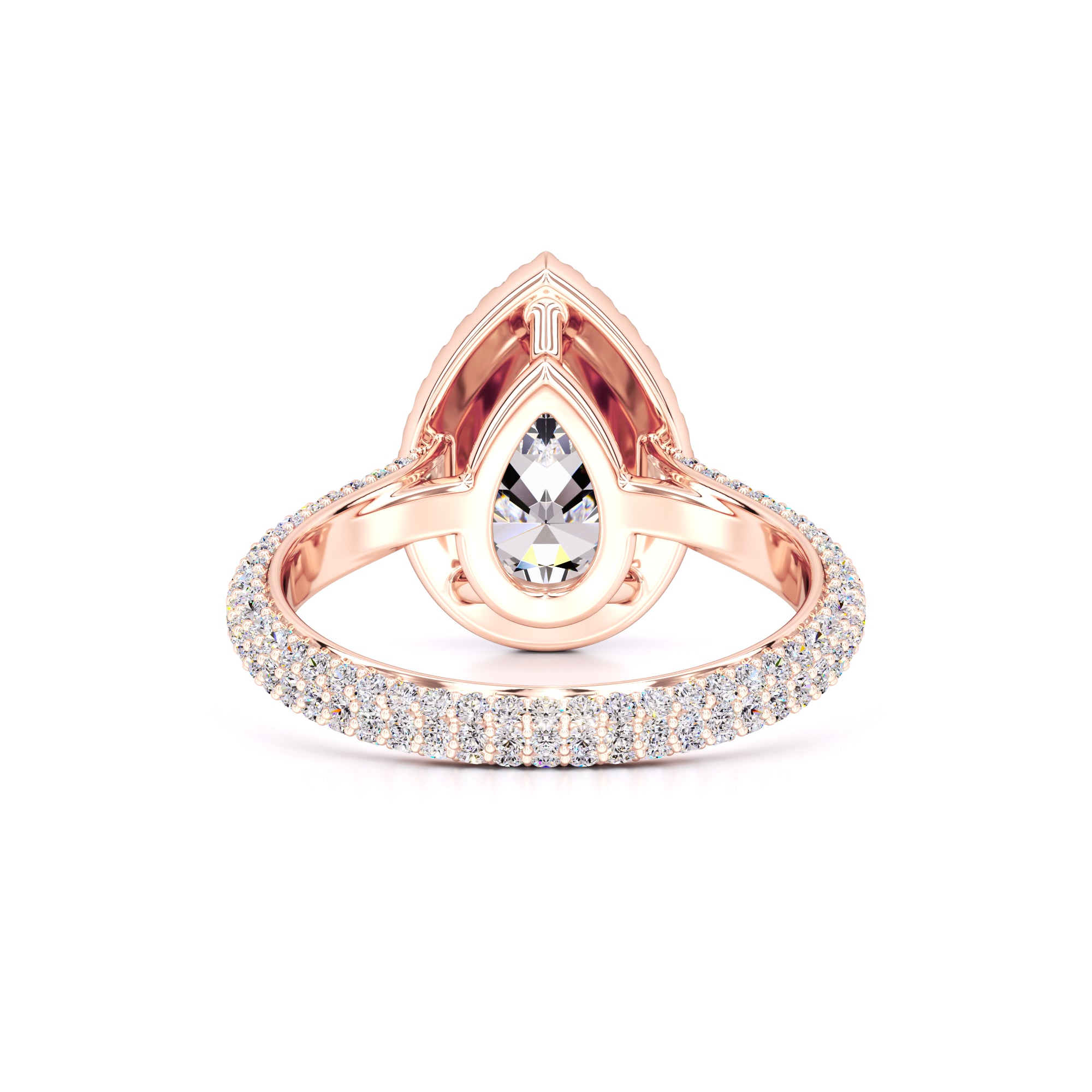 Megan Moissanite & Lab Grown Diamond Ring | Rose Gold | 3