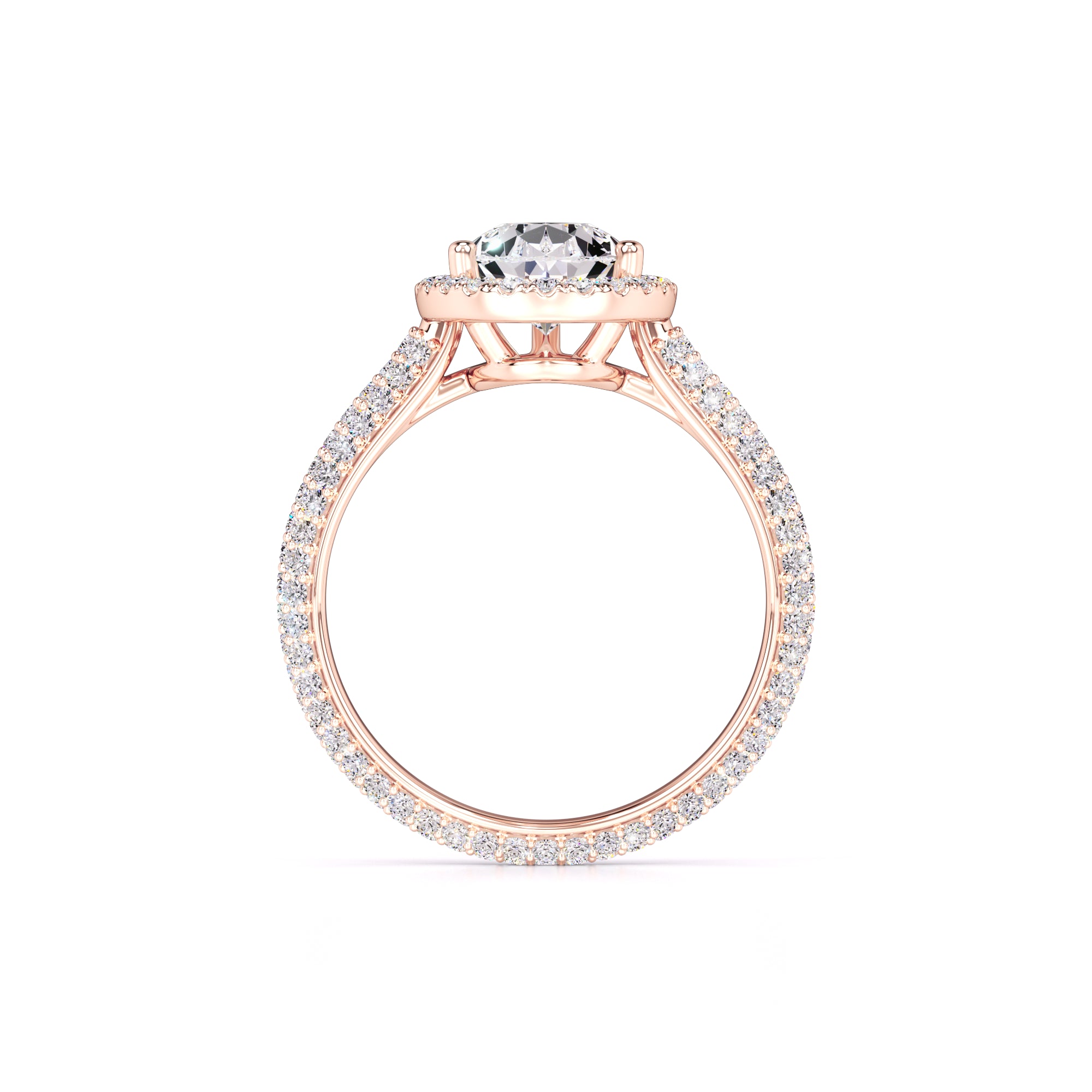 Megan Moissanite & Lab Grown Diamond Ring | Rose Gold | 4