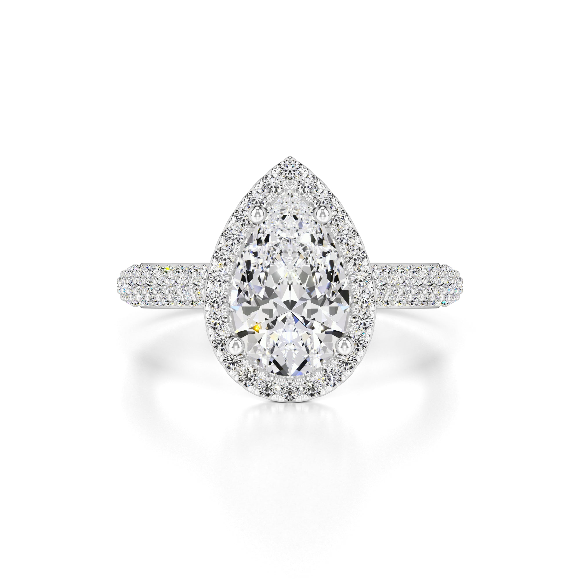 Megan Moissanite & Lab Grown Diamond Ring | White Gold | 1