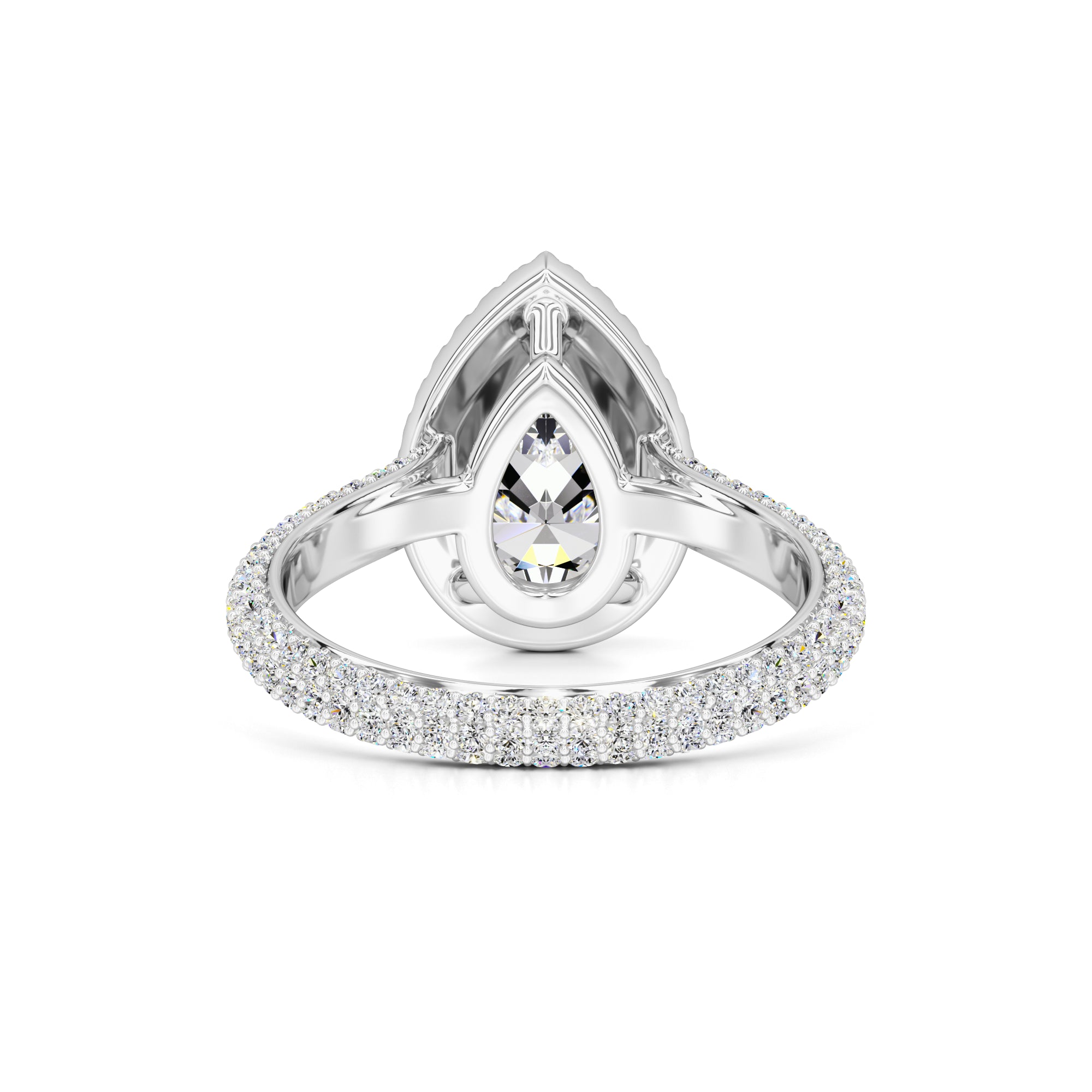 Megan Moissanite & Lab Grown Diamond Ring | White Gold | 3