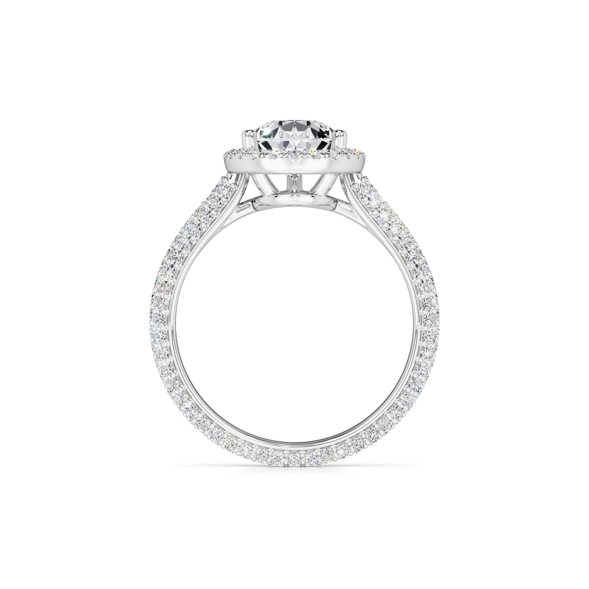 Megan Moissanite & Lab Grown Diamond Ring | White Gold | 4
