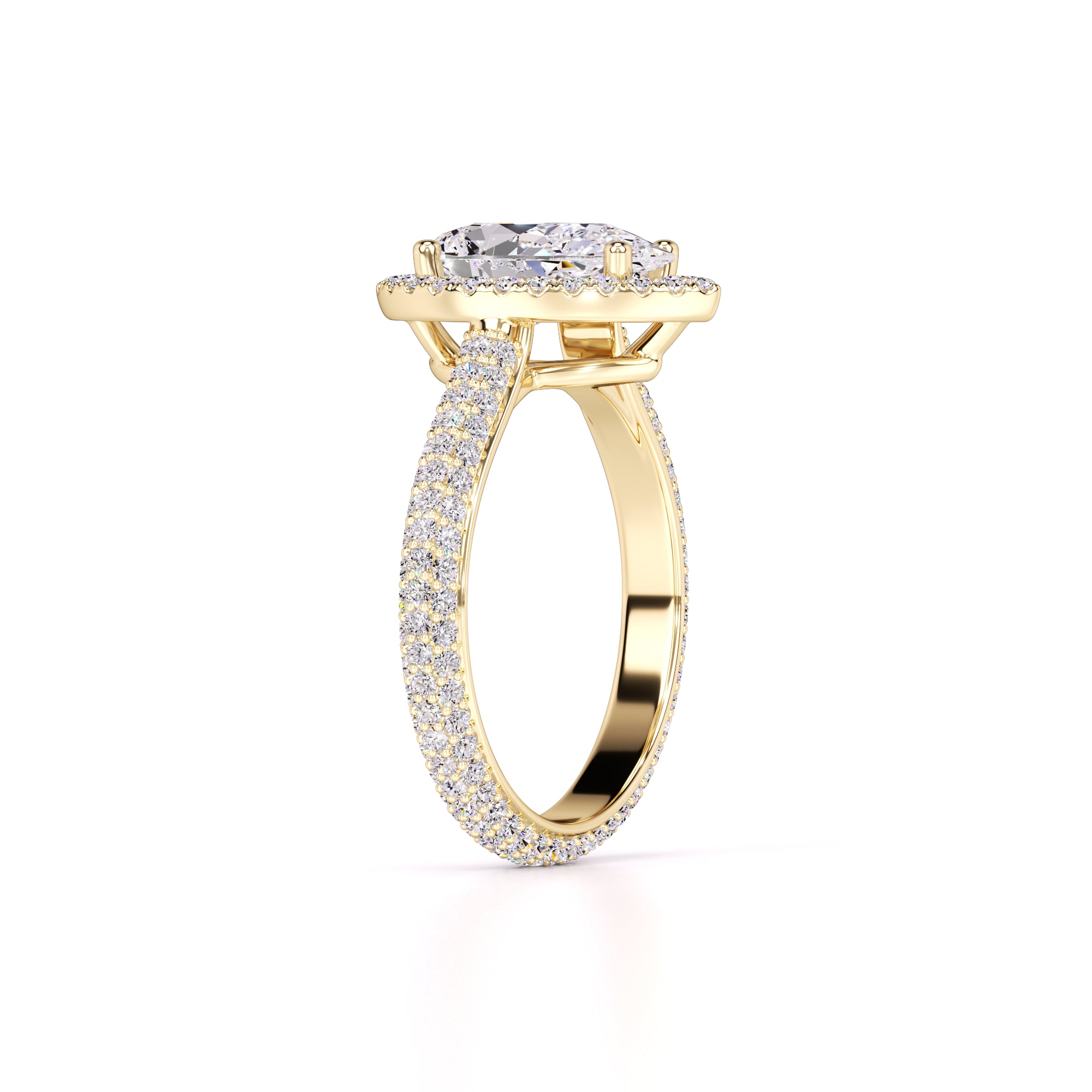 Megan Lab Grown Diamond Ring | Yellow Gold | 3