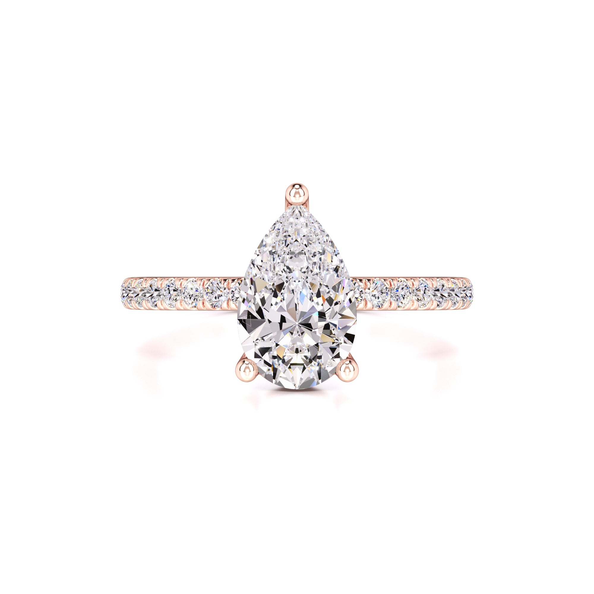 Natalie Moissanite & Lab Grown Diamond Ring | Rose Gold | 1