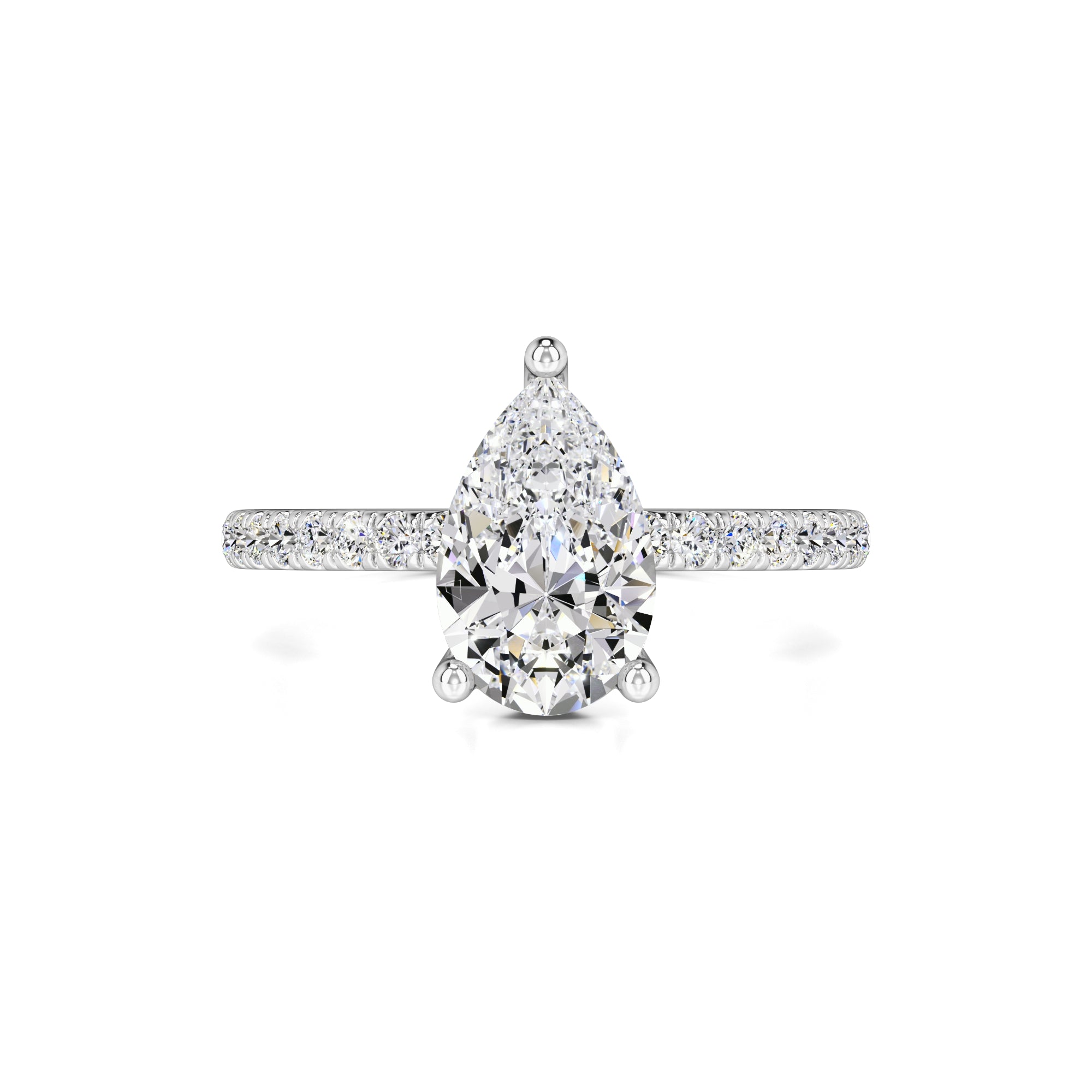 Natalie Moissanite & Lab Grown Diamond Ring | White Gold | 1