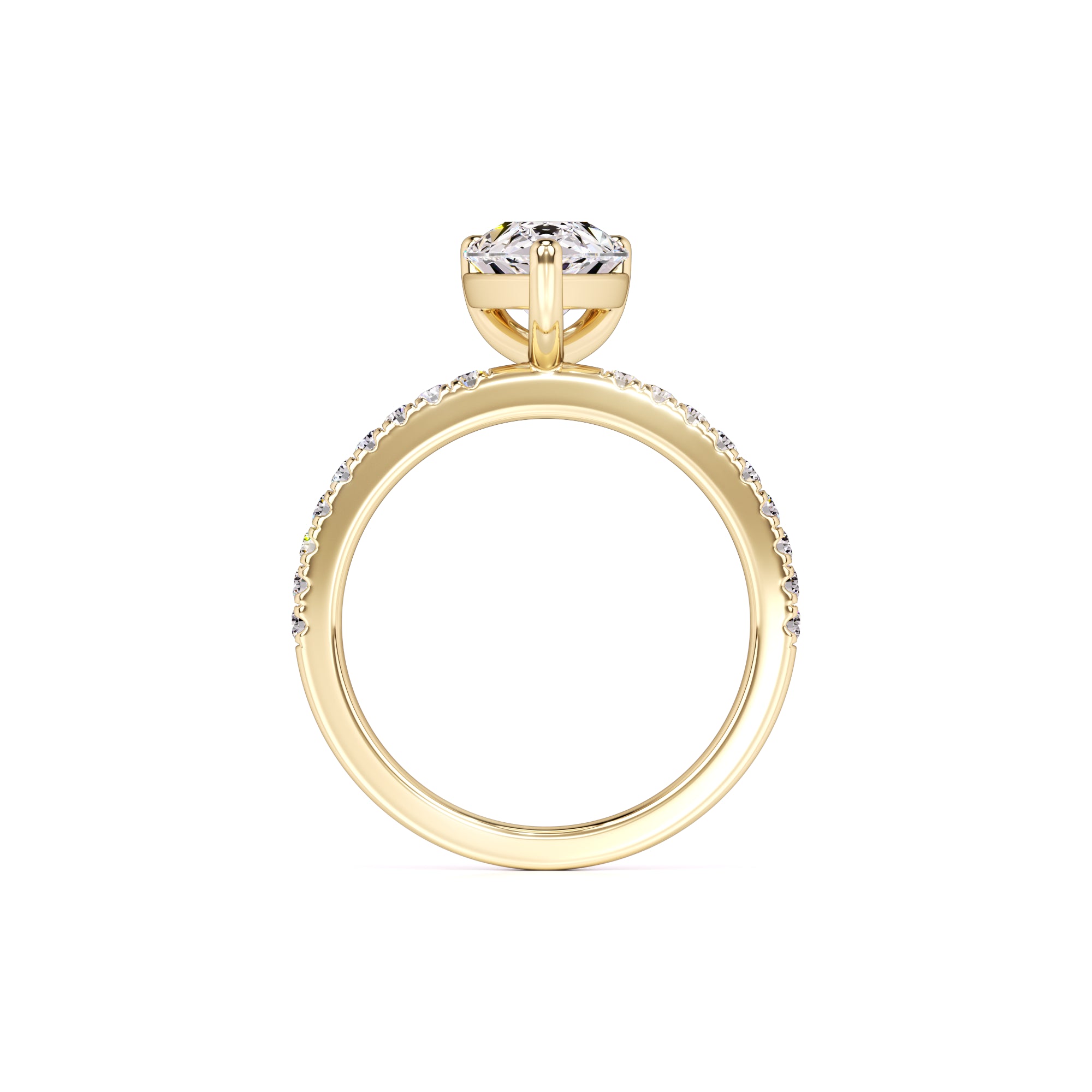 Natalie Moissanite & Lab Grown Diamond Ring | Yellow Gold | 4