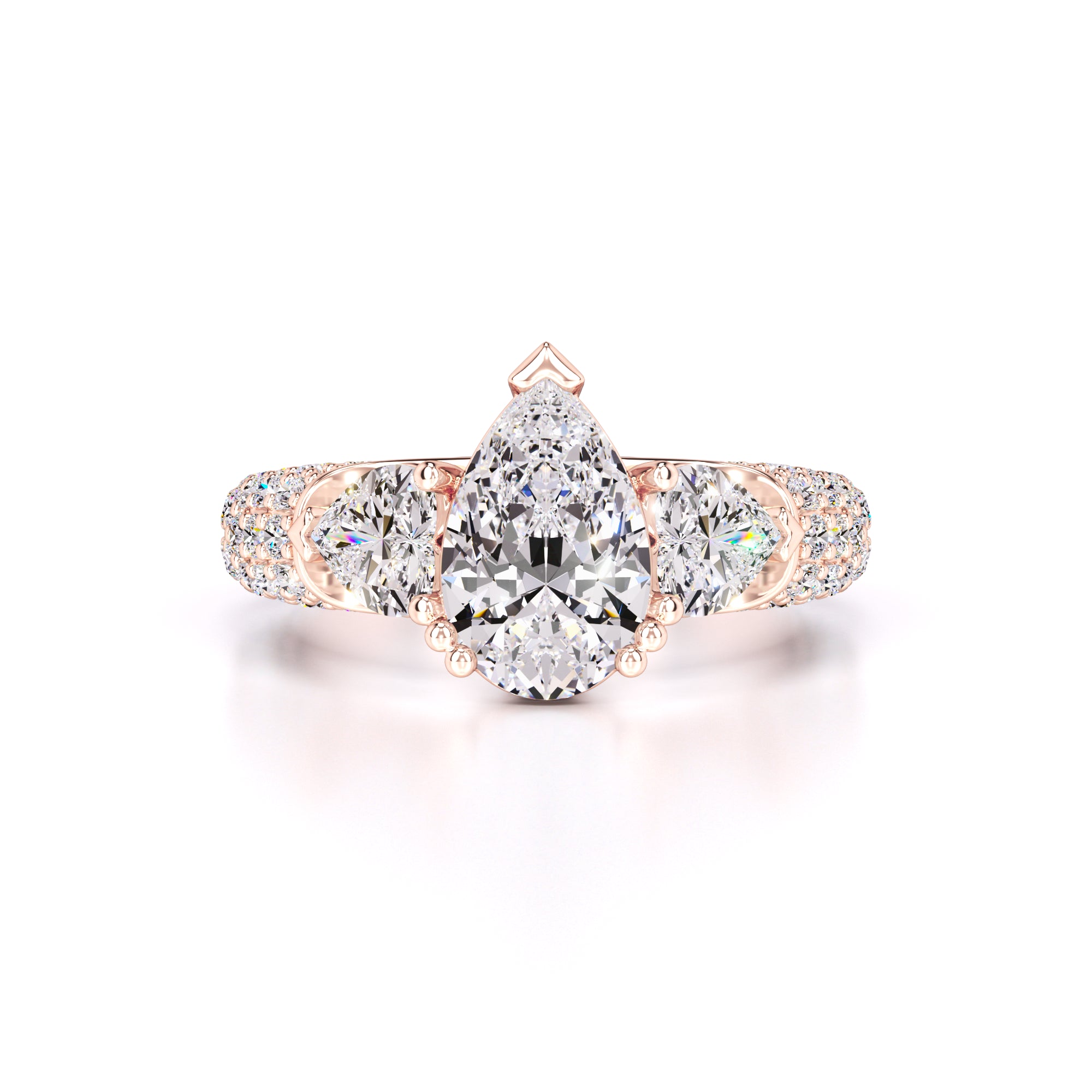 Summer Moissanite & Lab Grown Diamond Ring | Rose Gold | 1