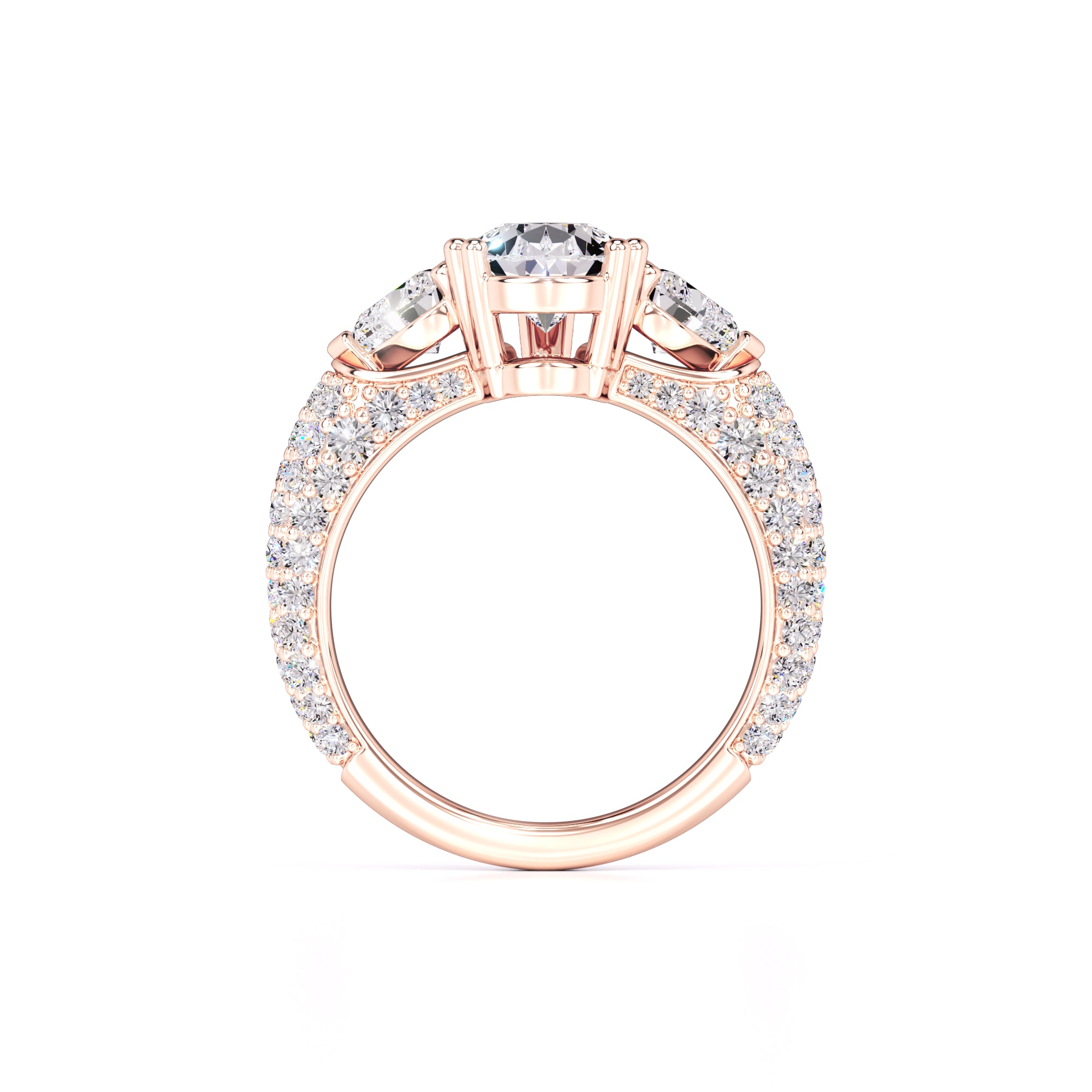 Summer Moissanite & Lab Grown Diamond Ring | Rose Gold | 4