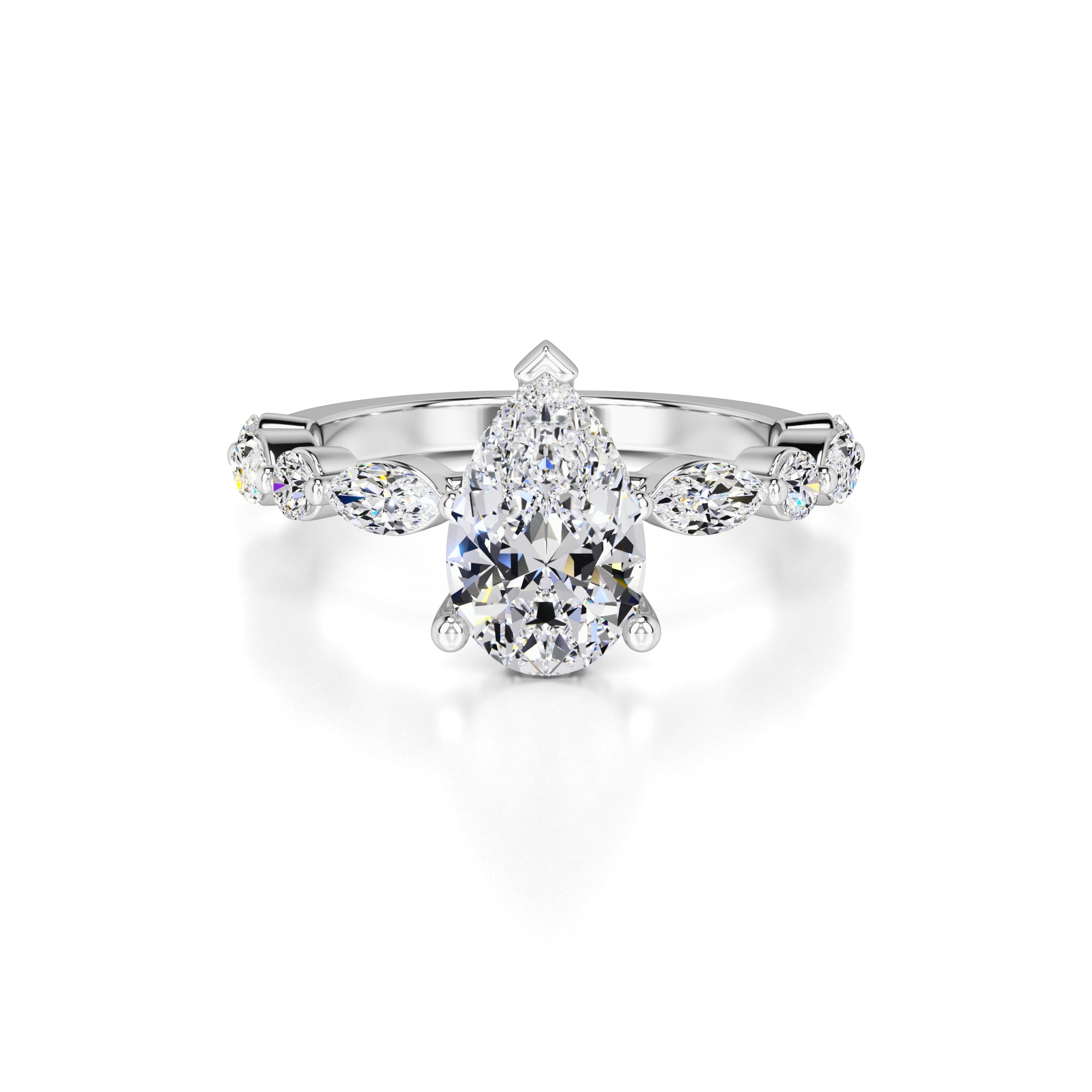 Miley Lab Grown Diamond Ring | White Gold | 1