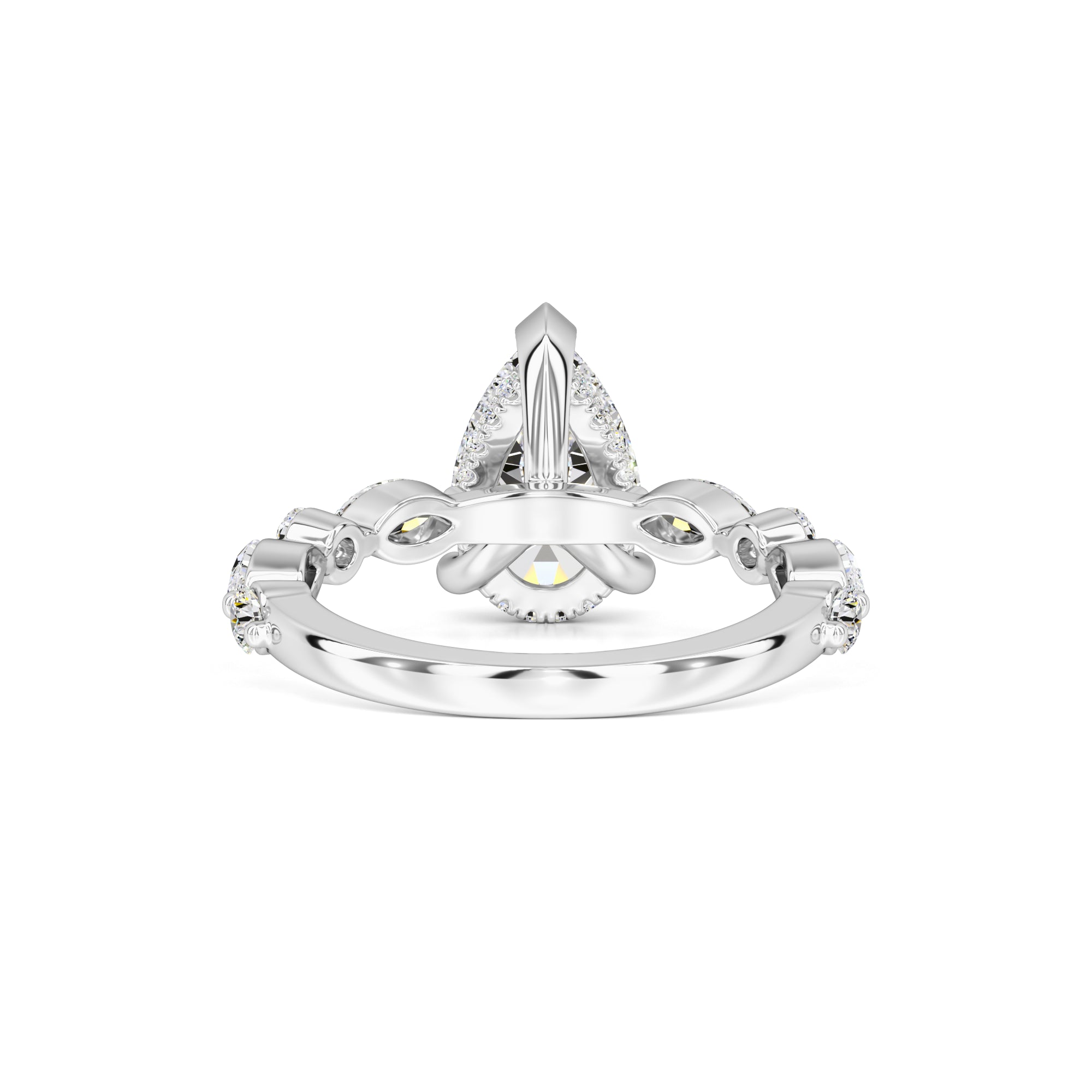 Miley Moissanite & Lab Grown Diamond Ring | White Gold | 3