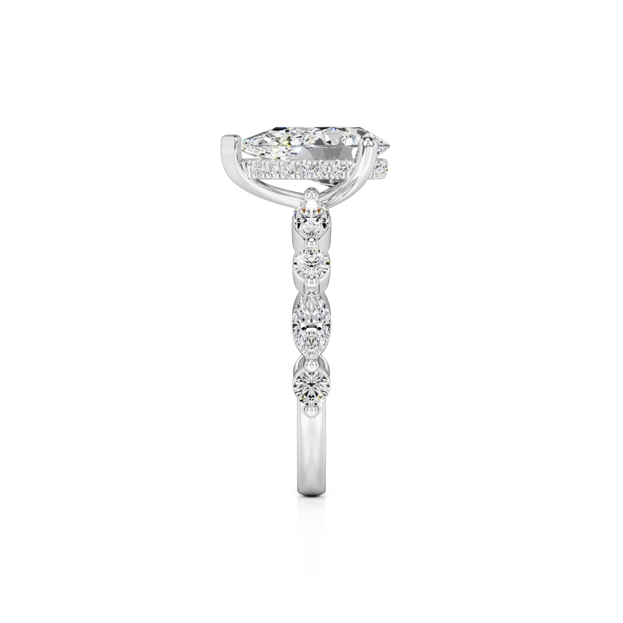 Miley Lab Grown Diamond Ring | White Gold | 4