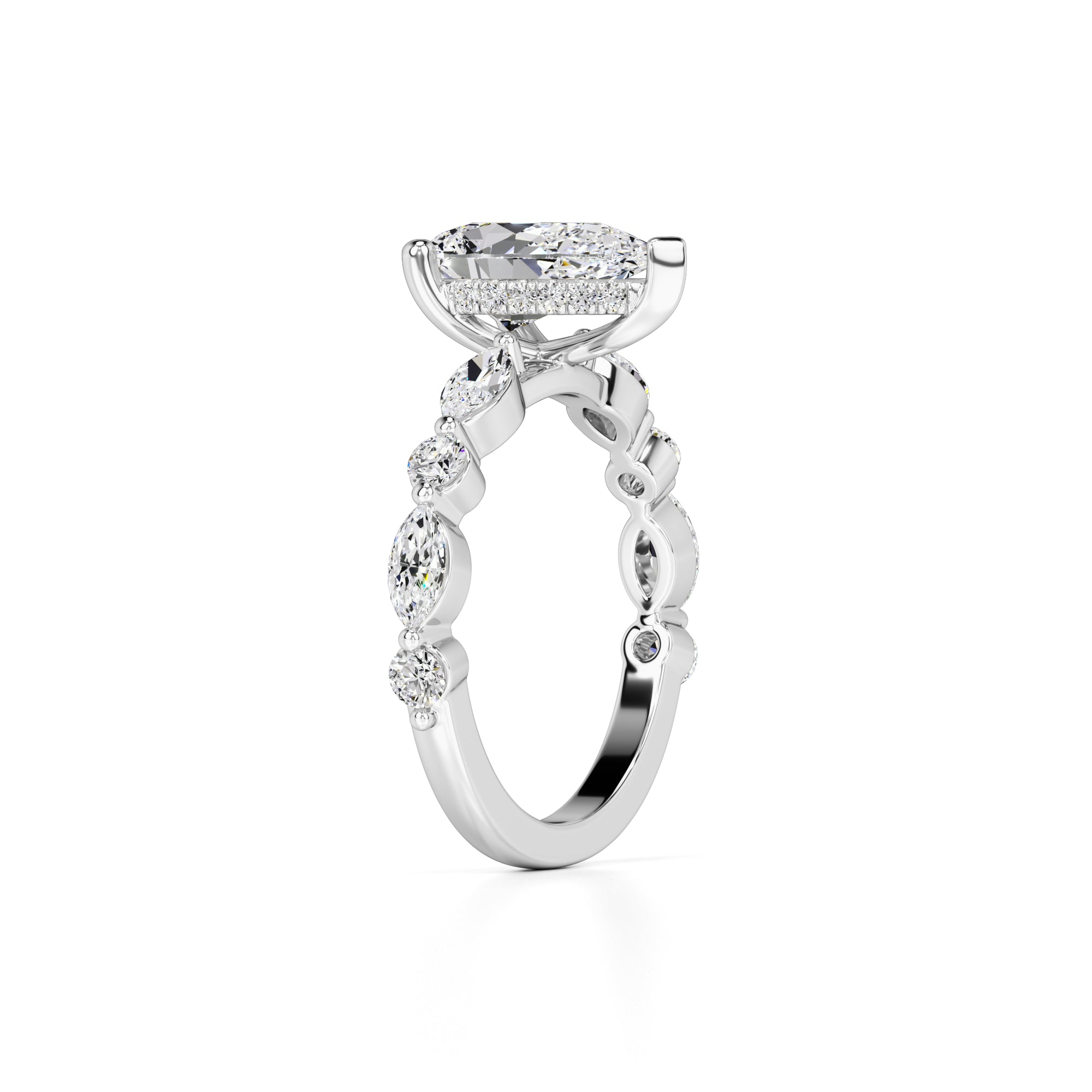 Miley Lab Grown Diamond Ring | White Gold | 3
