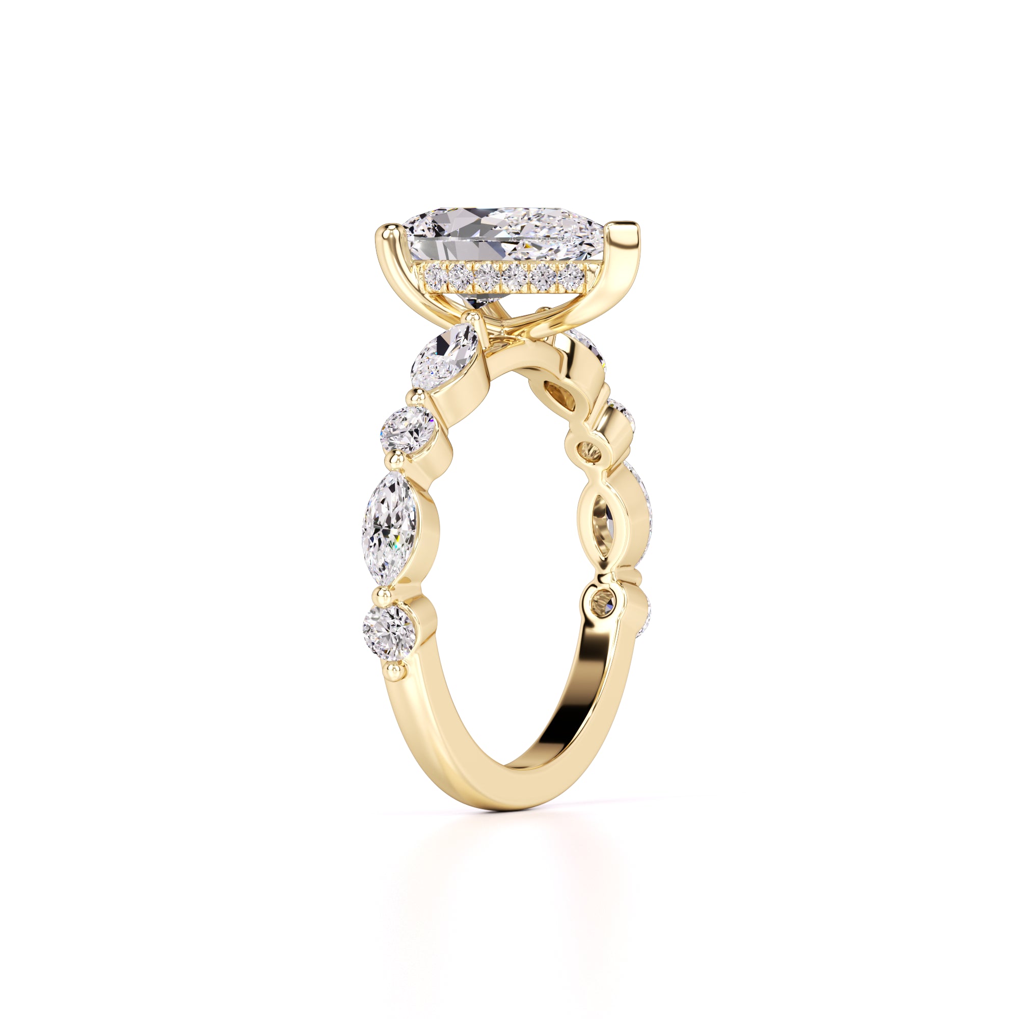 Miley Lab Grown Diamond Ring | Yellow Gold | 3