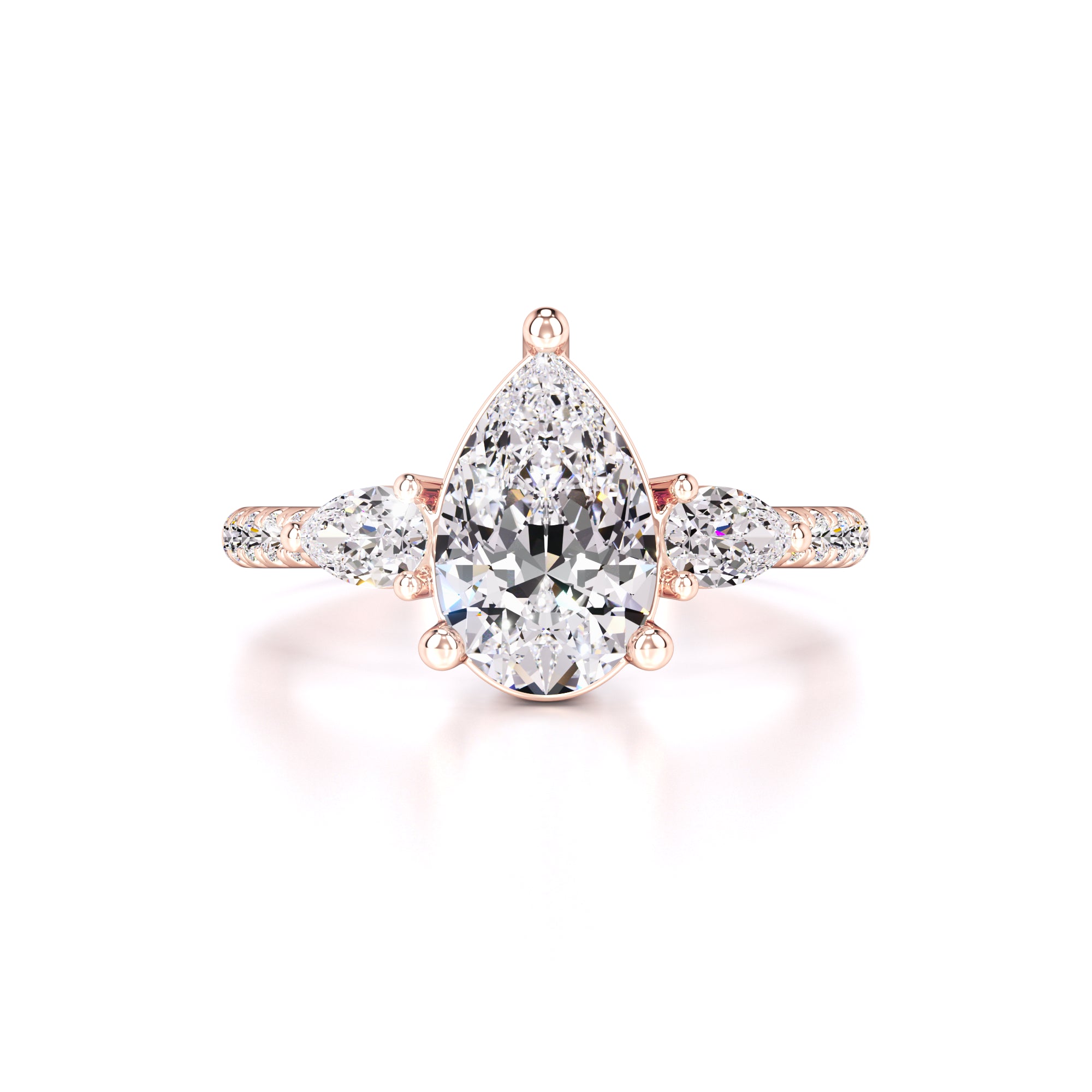 Tina Moissanite & Lab Grown Diamond Ring | Rose Gold | 1
