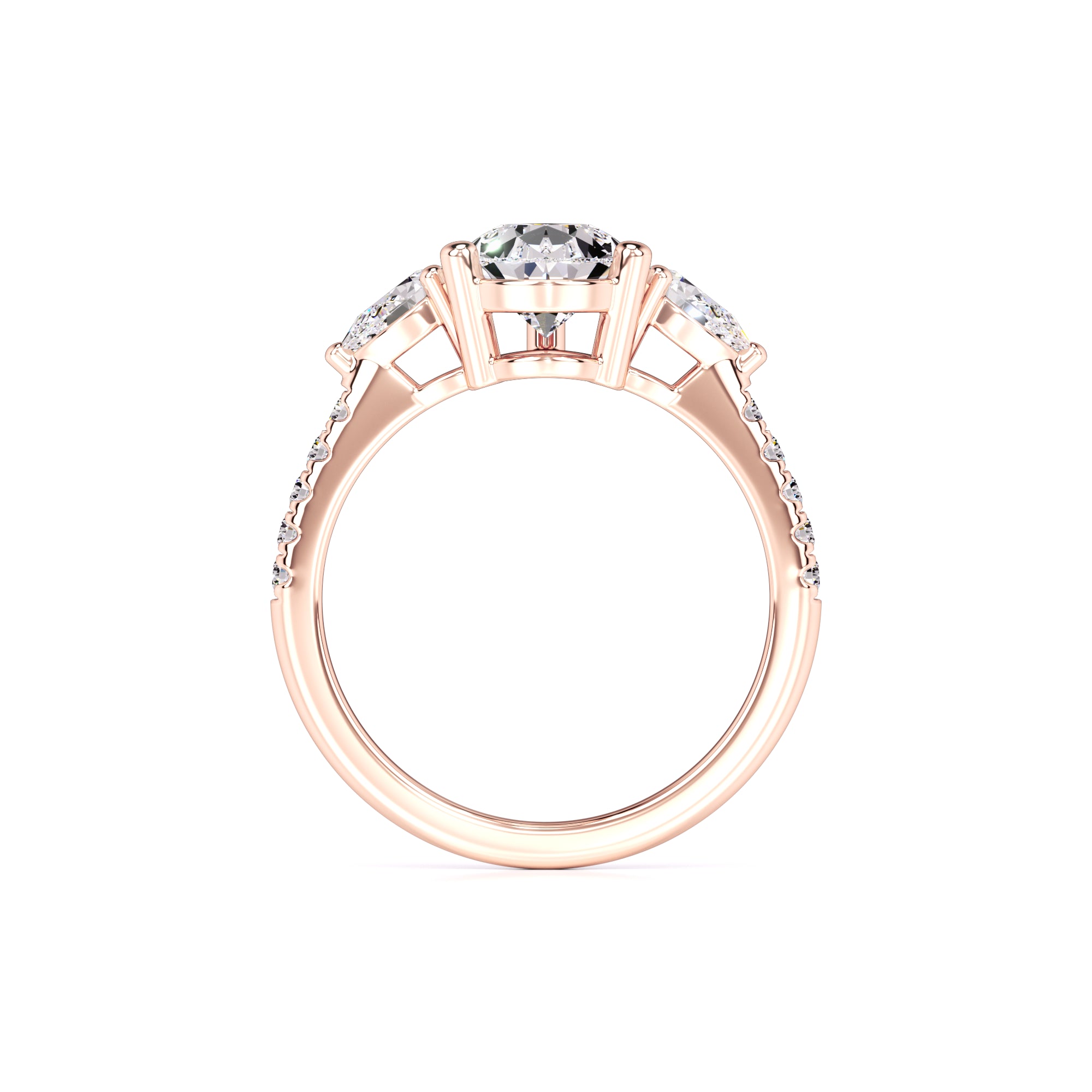 Tina Moissanite & Lab Grown Diamond Ring | Rose Gold | 4