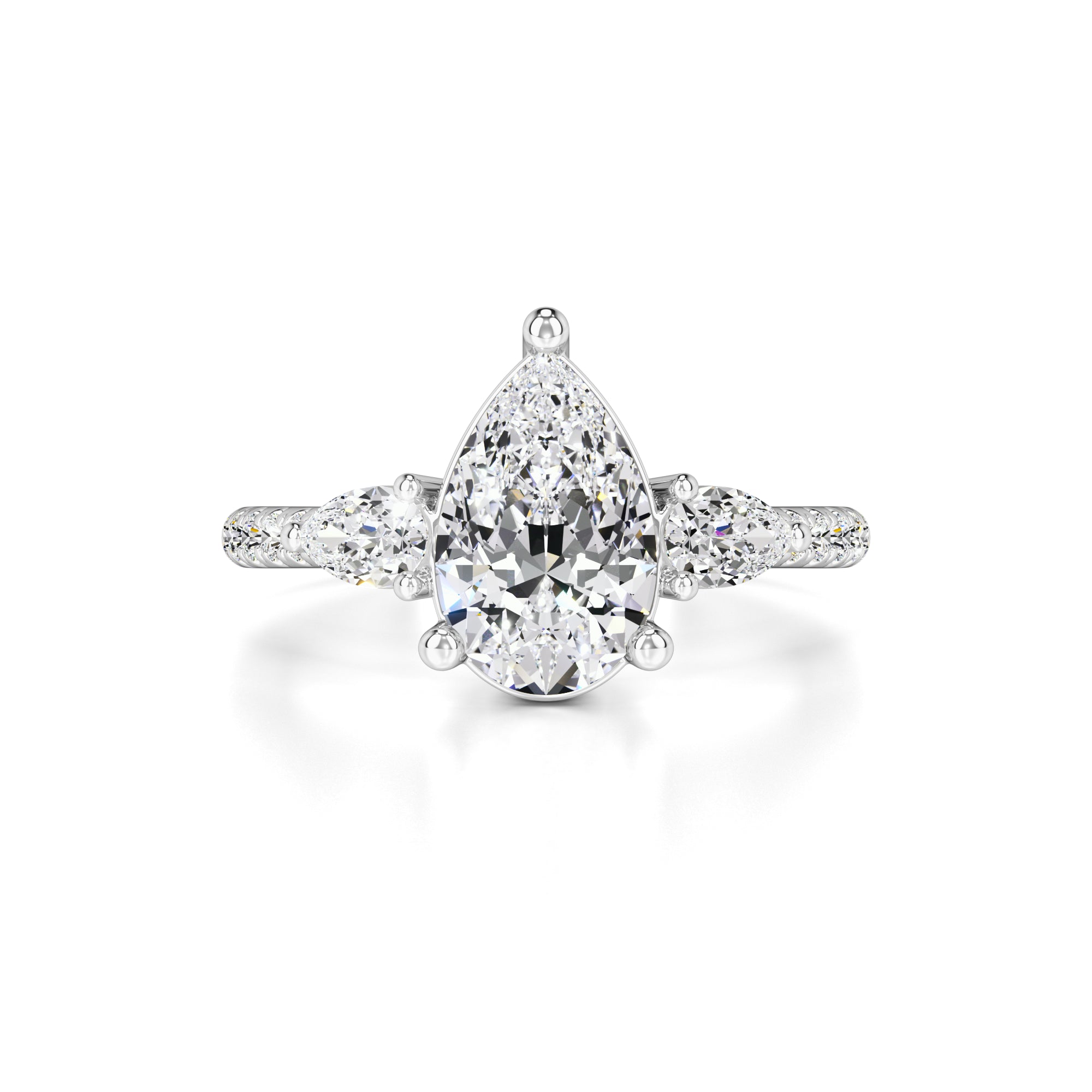 Tina Moissanite & Lab Grown Diamond Ring | White Gold | 1