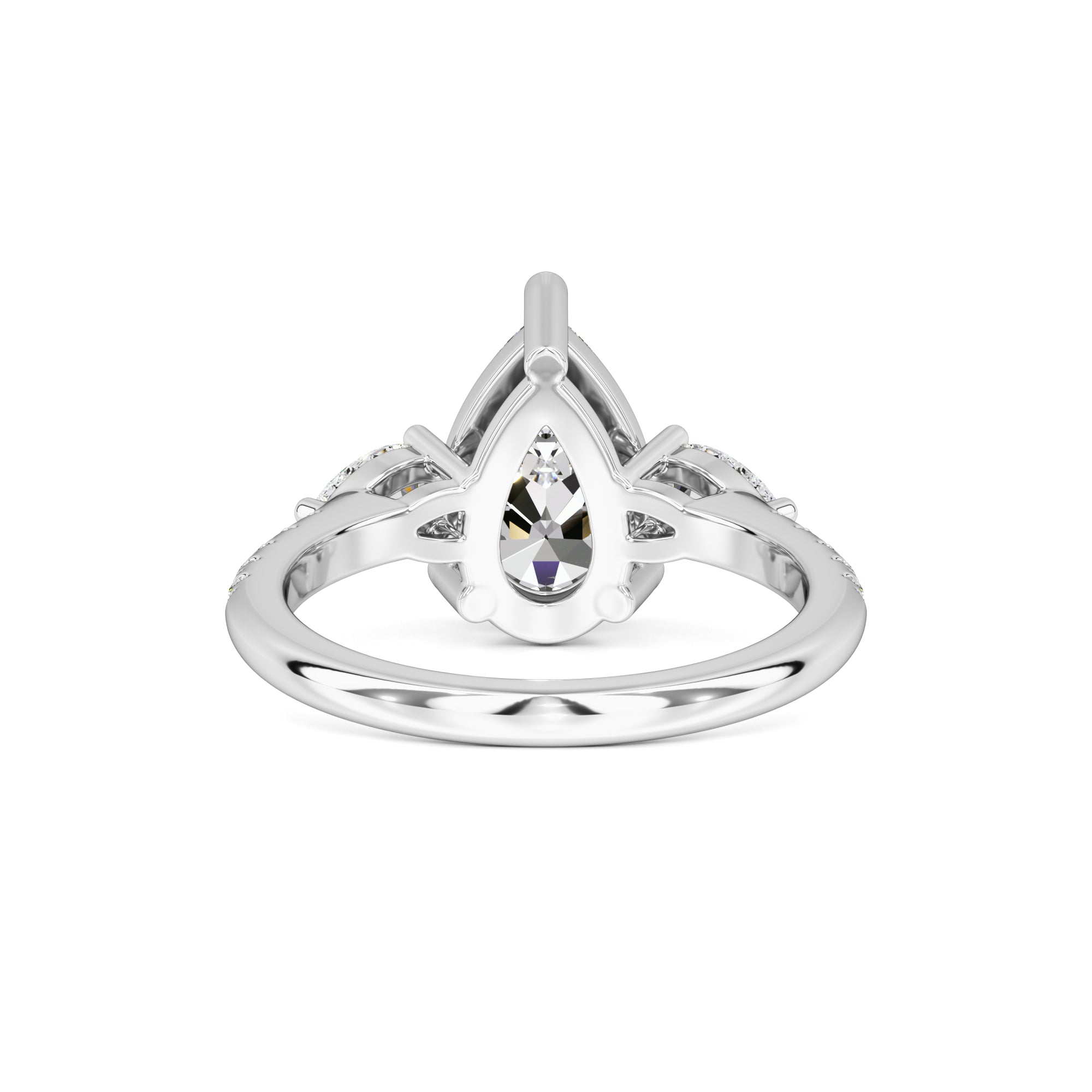 Tina Moissanite & Lab Grown Diamond Ring | White Gold | 3
