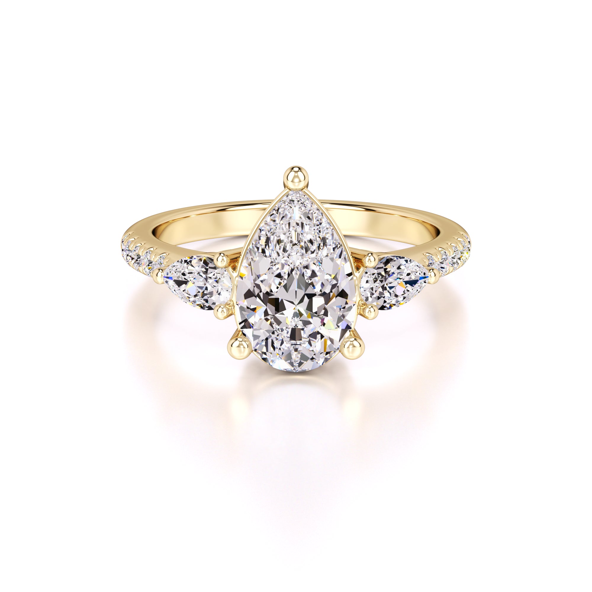 Tina Lab Grown Diamond Ring | Yellow Gold | 1