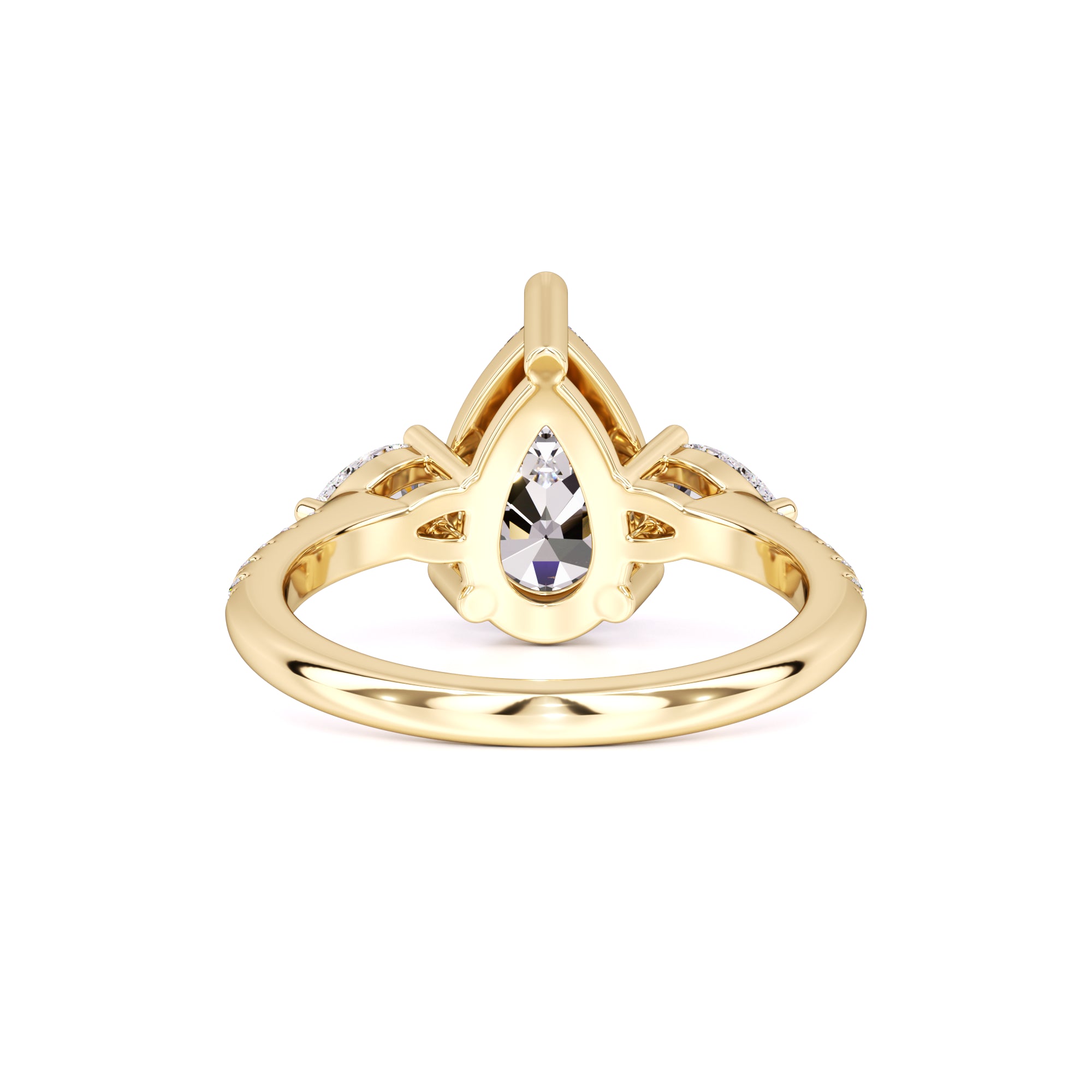 Tina Moissanite & Lab Grown Diamond Ring | Yellow Gold | 3