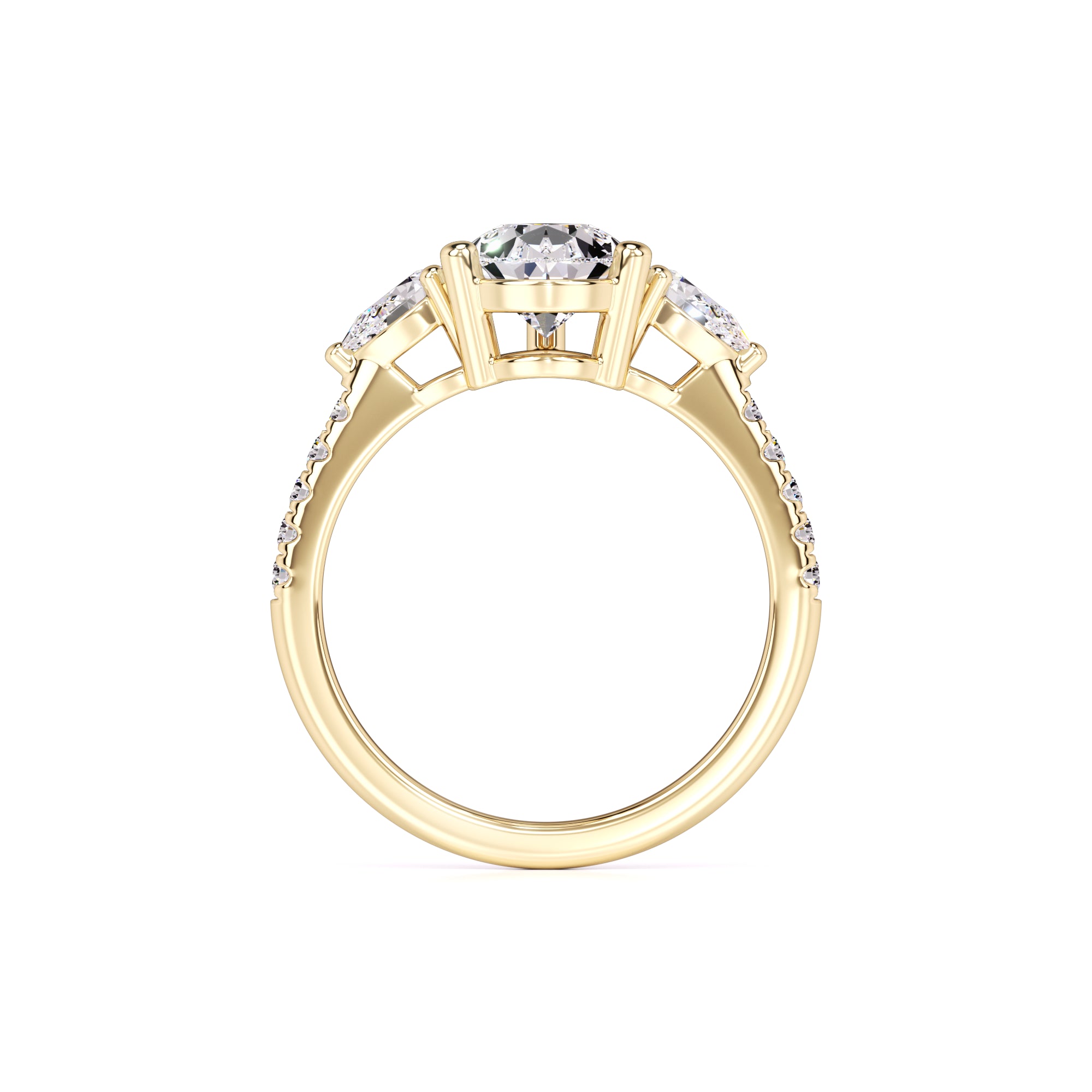 Tina Moissanite & Lab Grown Diamond Ring | Yellow Gold | 4
