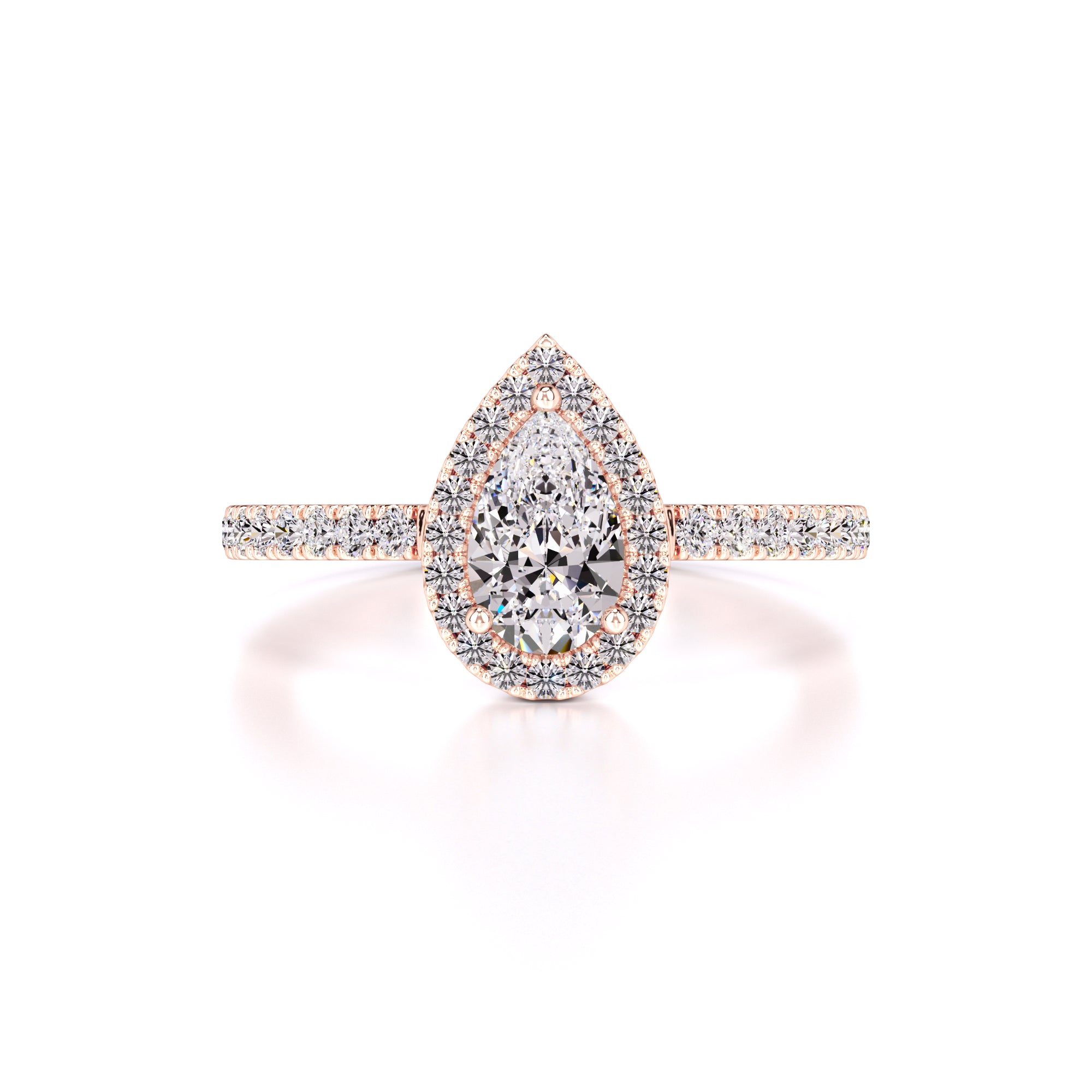 Quinn Moissanite & Lab Grown Diamond Ring | Rose Gold | 1