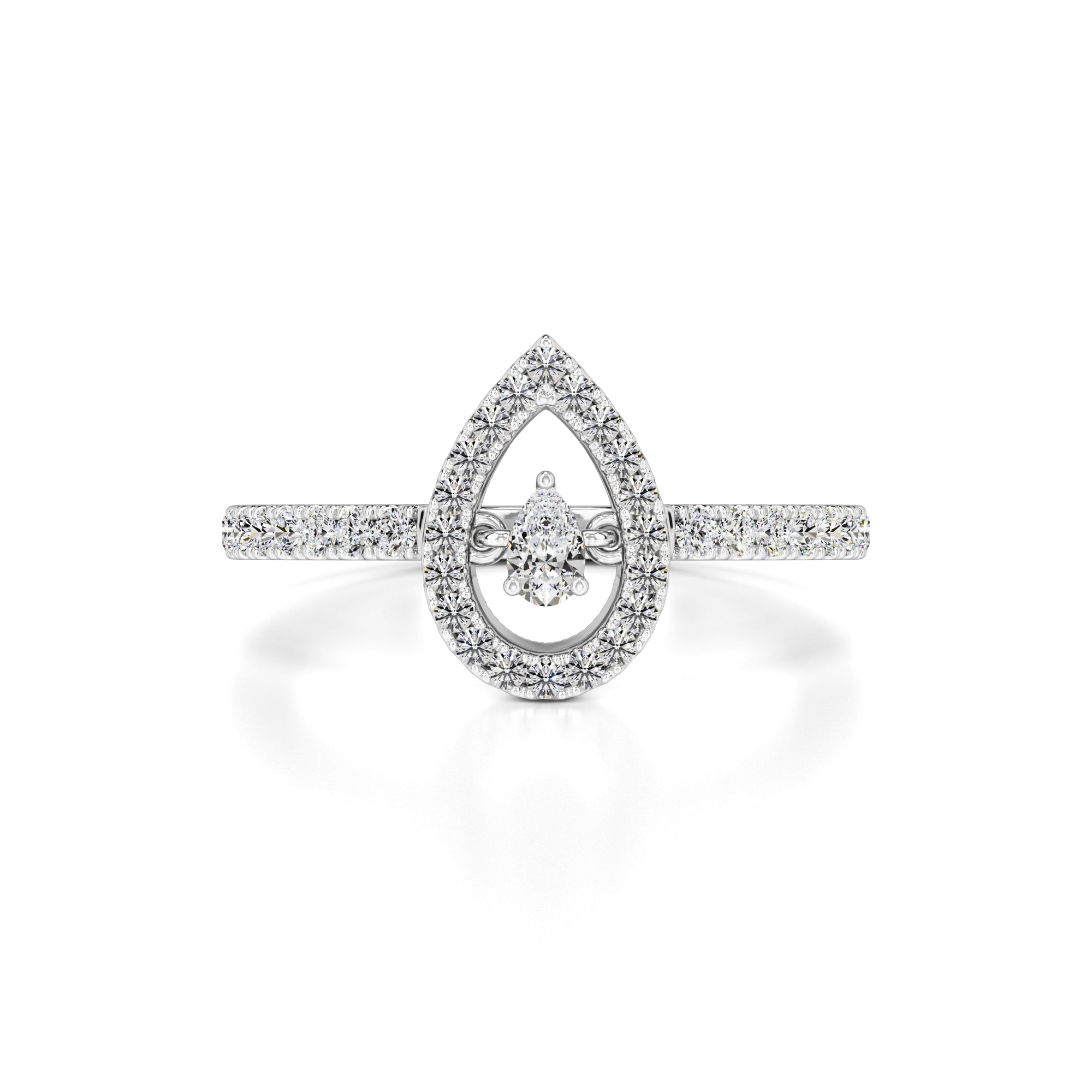 Brittany Moissanite & Lab Grown Diamond Ring | White Gold | 1