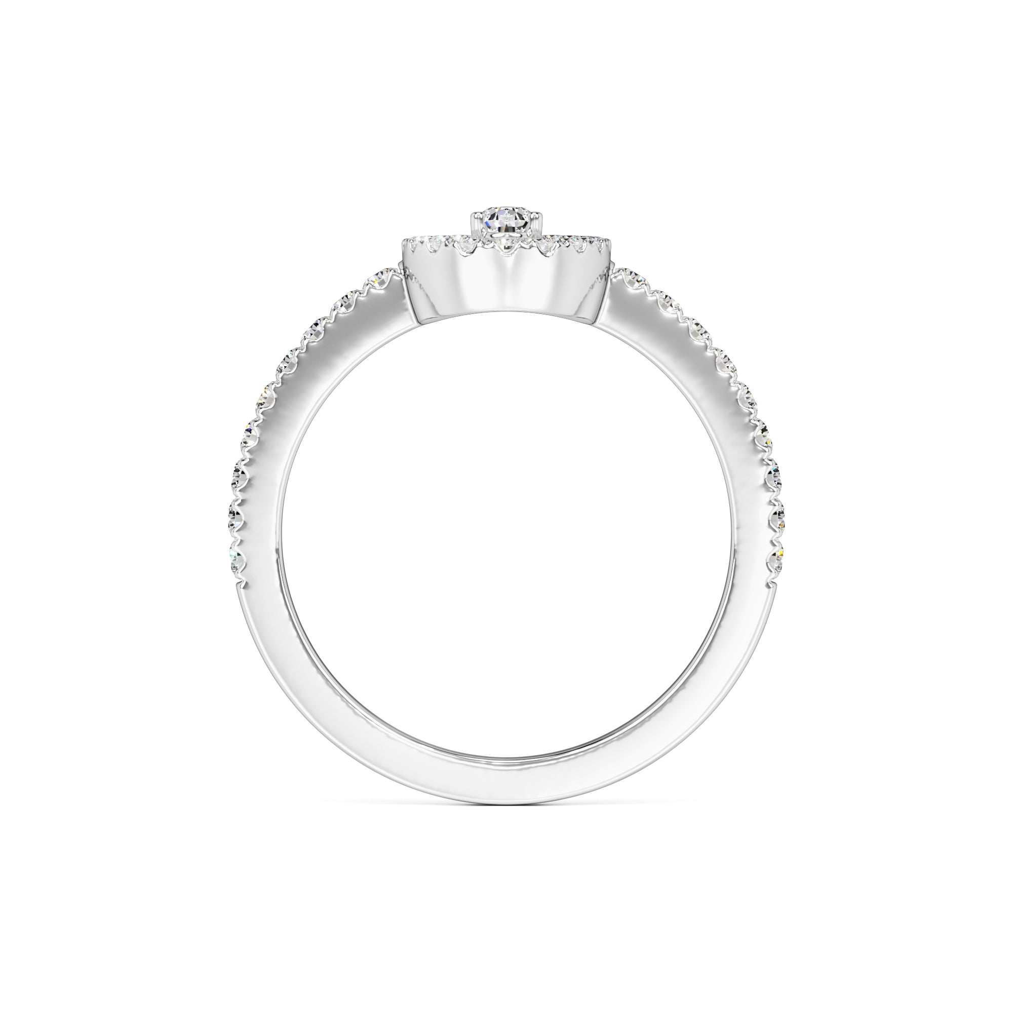 Brittany Moissanite & Lab Grown Diamond Ring | White Gold | 4
