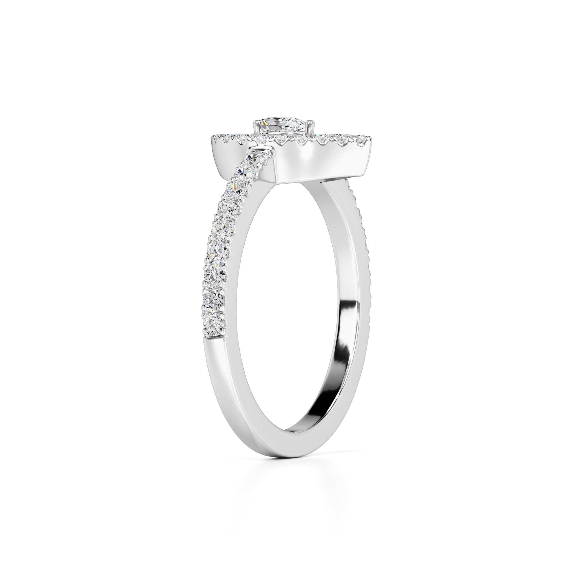 Brittany Lab Grown Diamond Ring | White Gold | 3