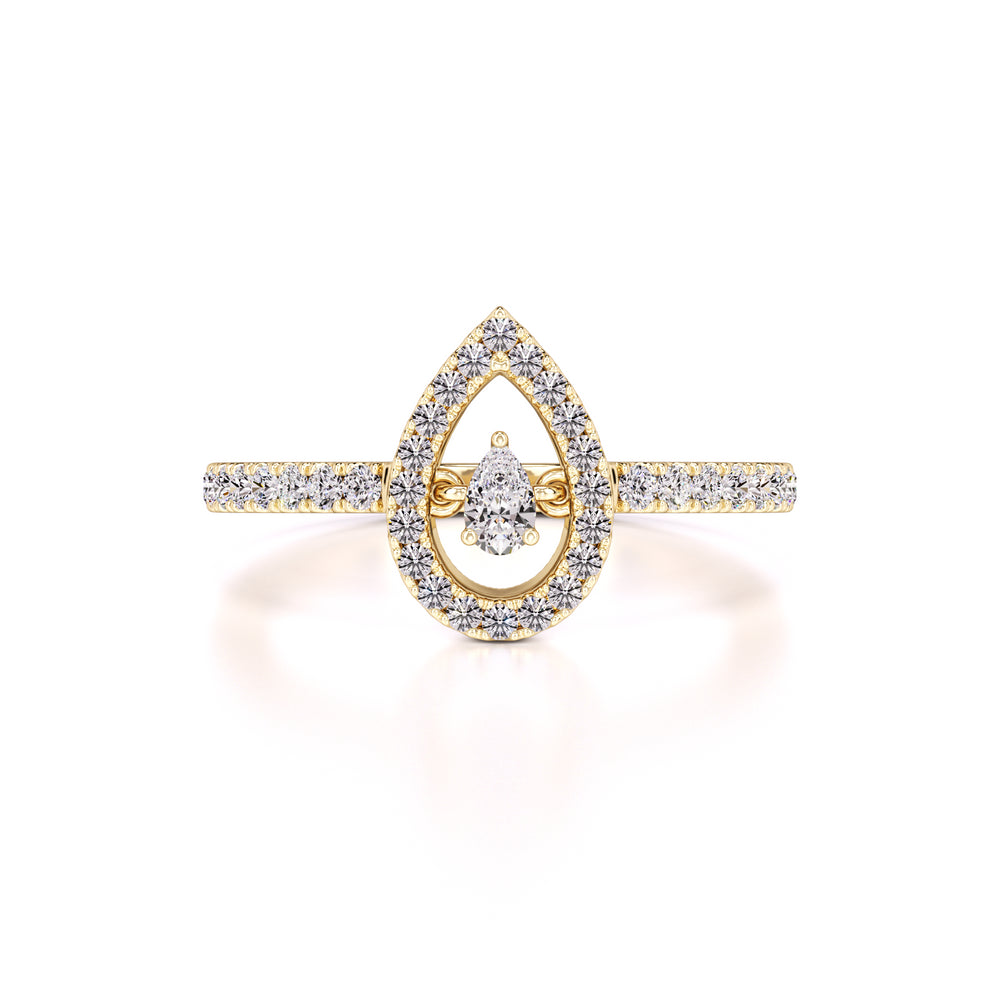 Brittany Moissanite & Lab Grown Diamond Ring | Yellow Gold | 1