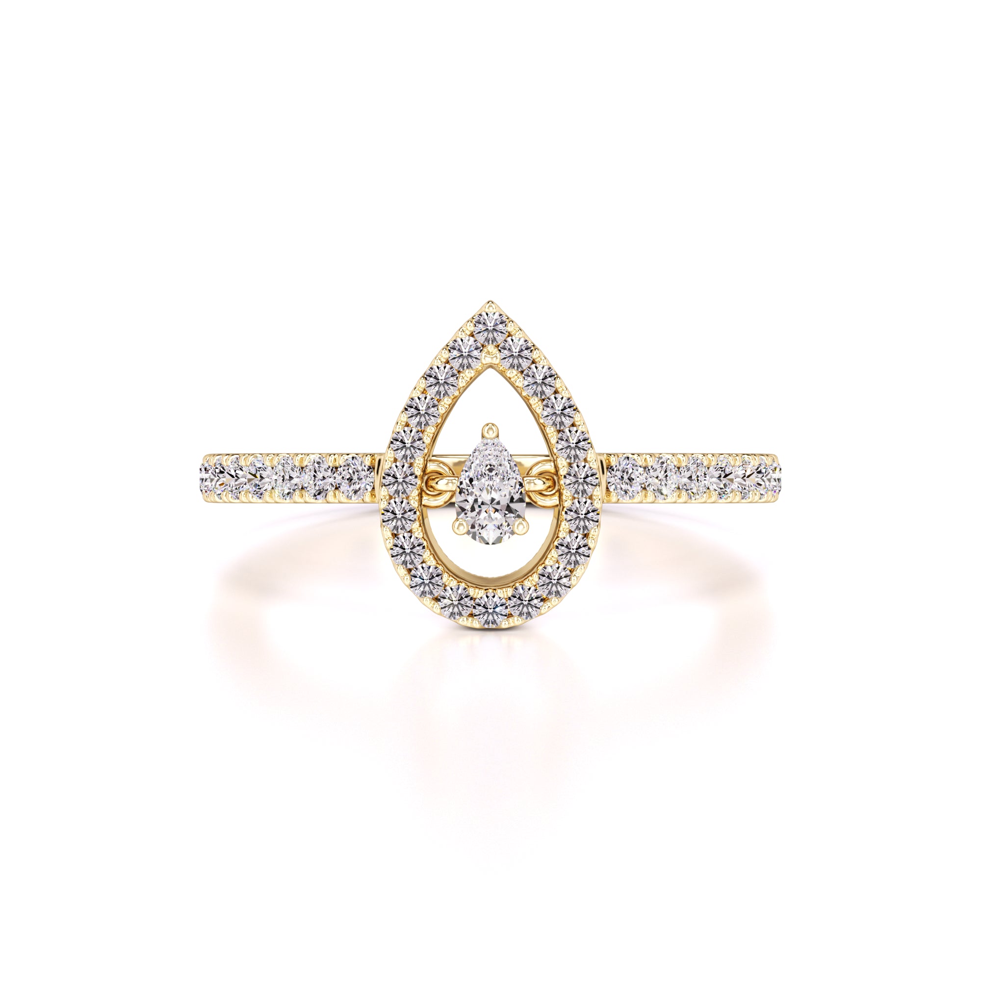 Brittany Moissanite & Lab Grown Diamond Ring | Yellow Gold | 1