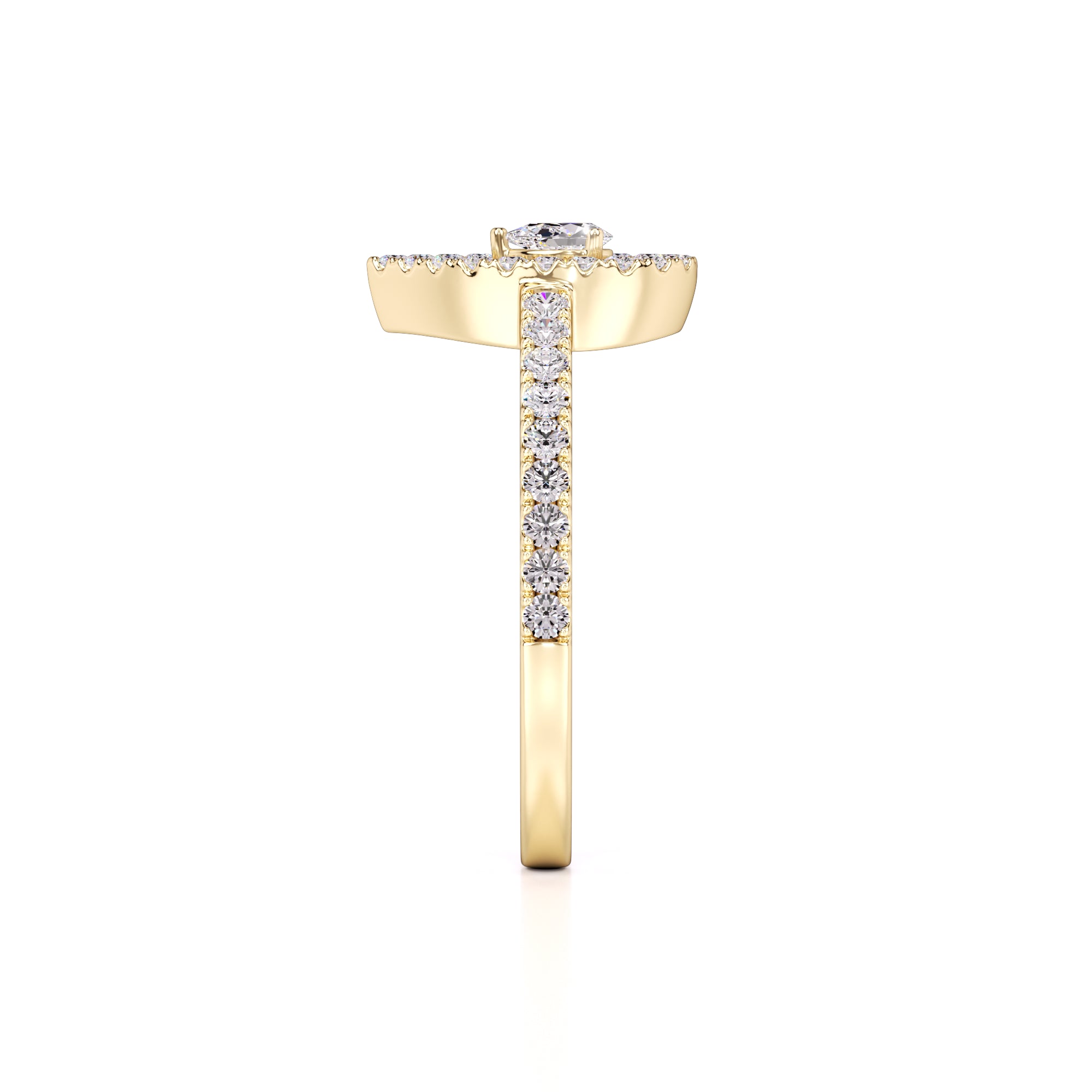 Brittany Lab Grown Diamond Ring | Yellow Gold | 4