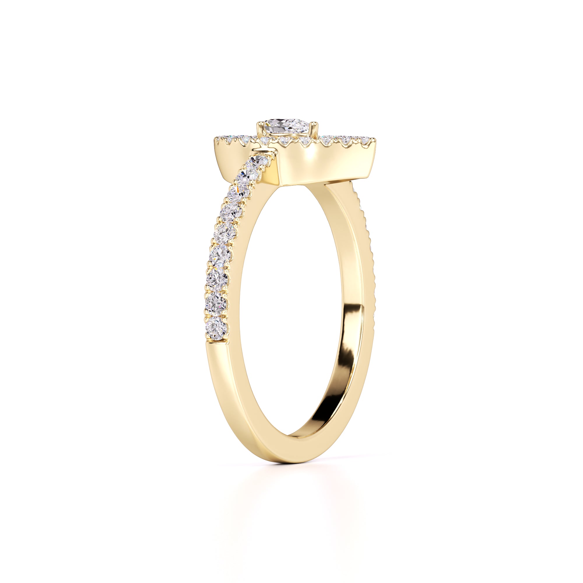 Brittany Lab Grown Diamond Ring | Yellow Gold | 3