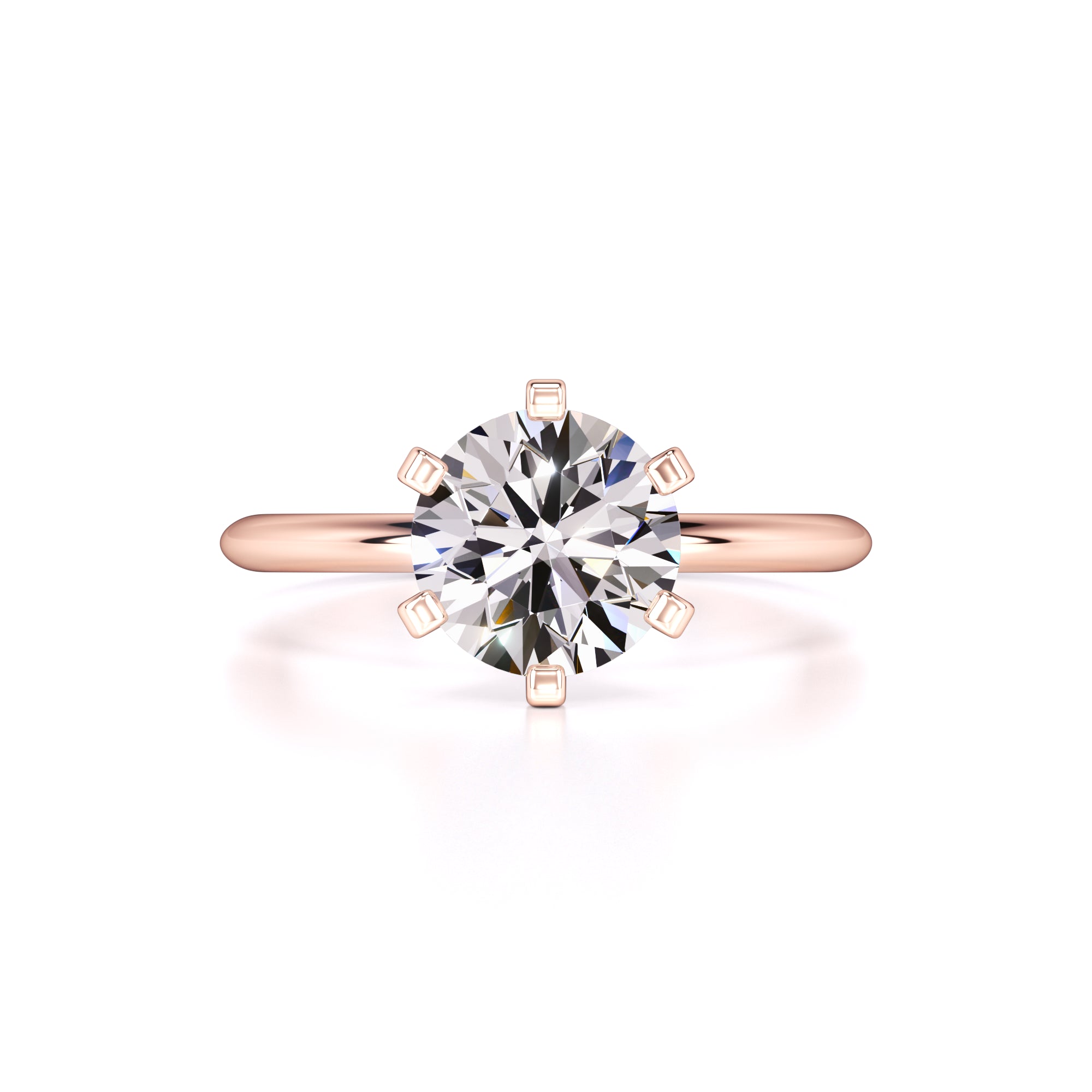 Emily Moissanite Ring | Rose Gold | 1