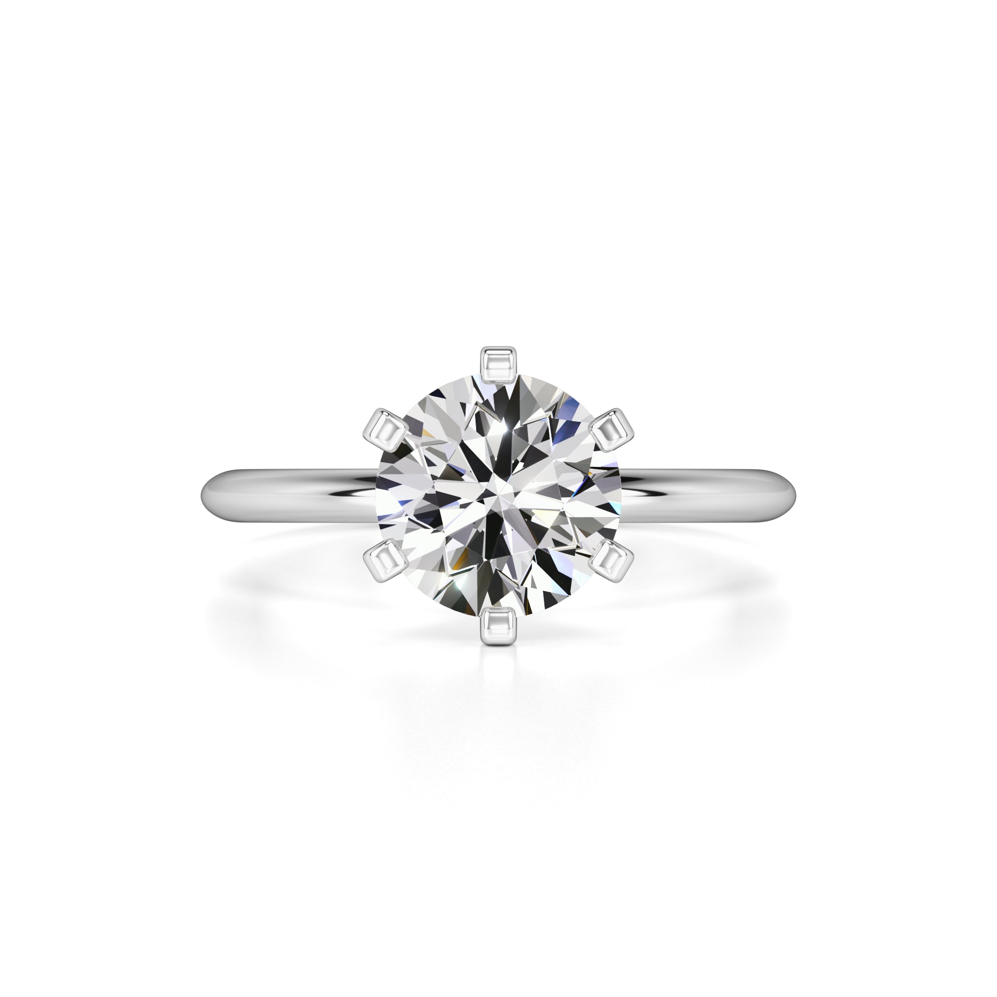 Emily Moissanite Ring | White Gold | 1