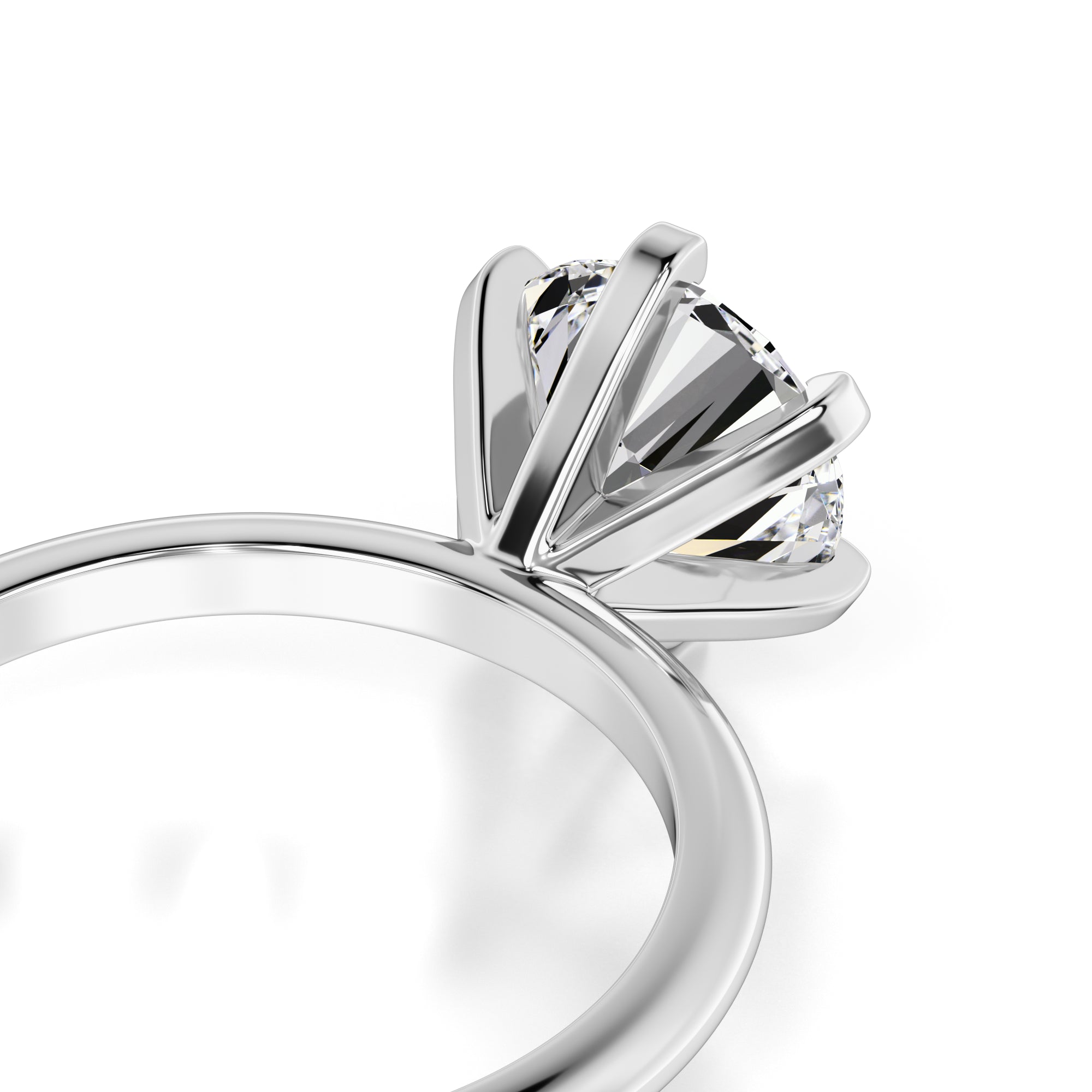 Emily Moissanite Ring | White Gold | 2