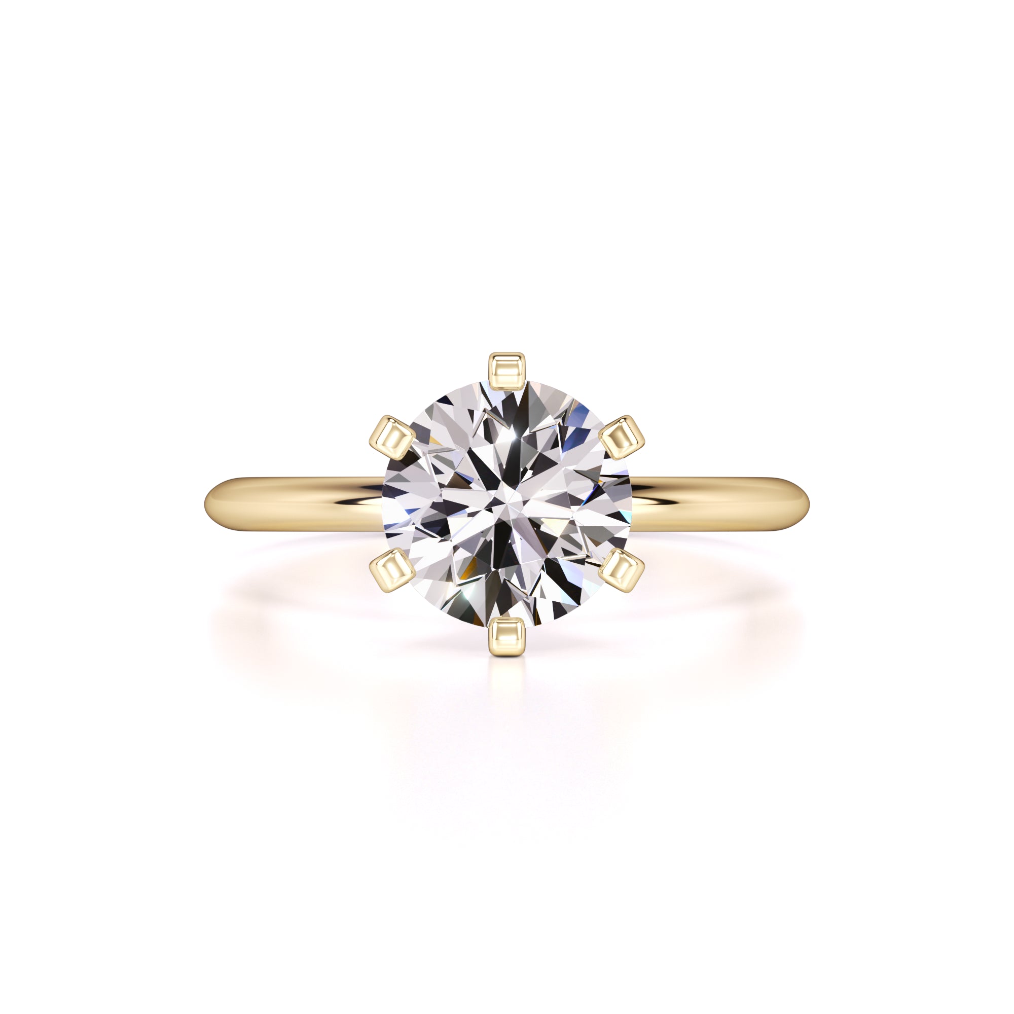 Emily Moissanite Ring | Yellow Gold | 1