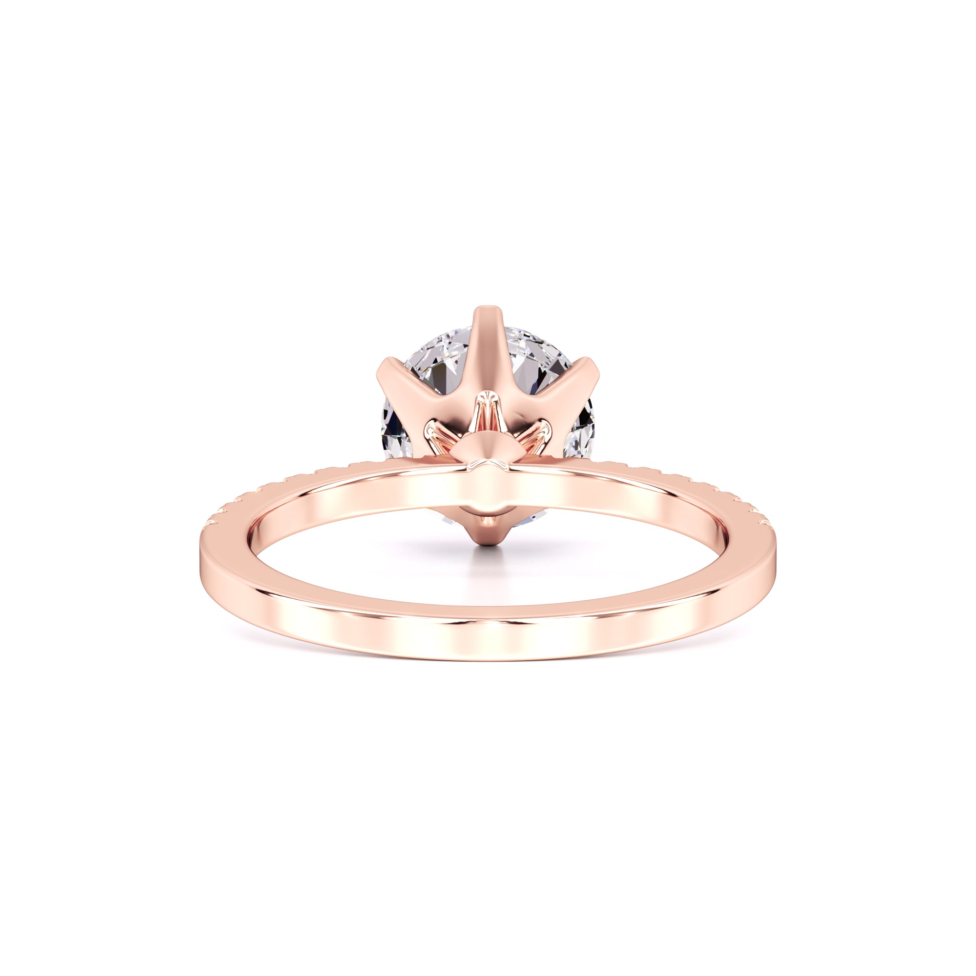 Kiera Moissanite & Lab Grown Diamond Ring | Rose Gold | 3